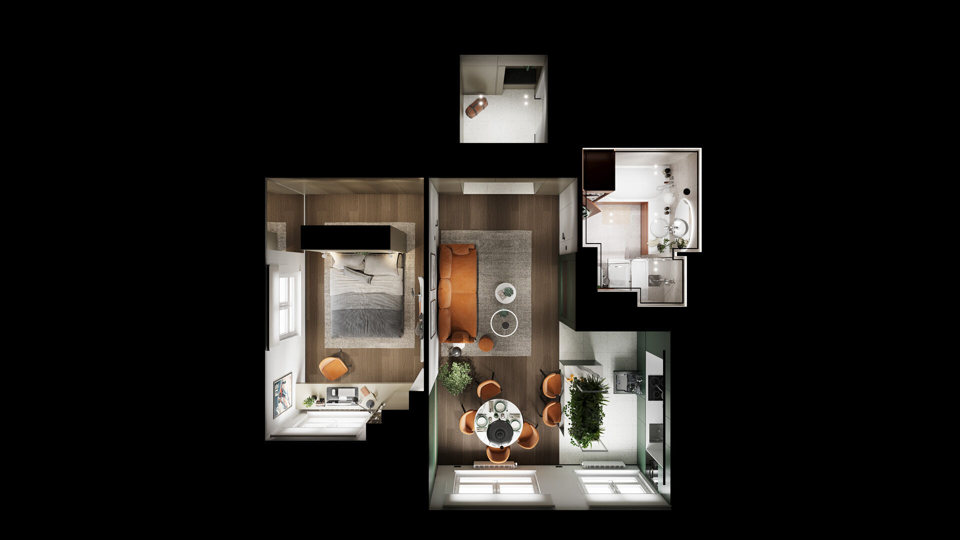 Archineriors vol 68 - minimalist apartment scene 3D model_15