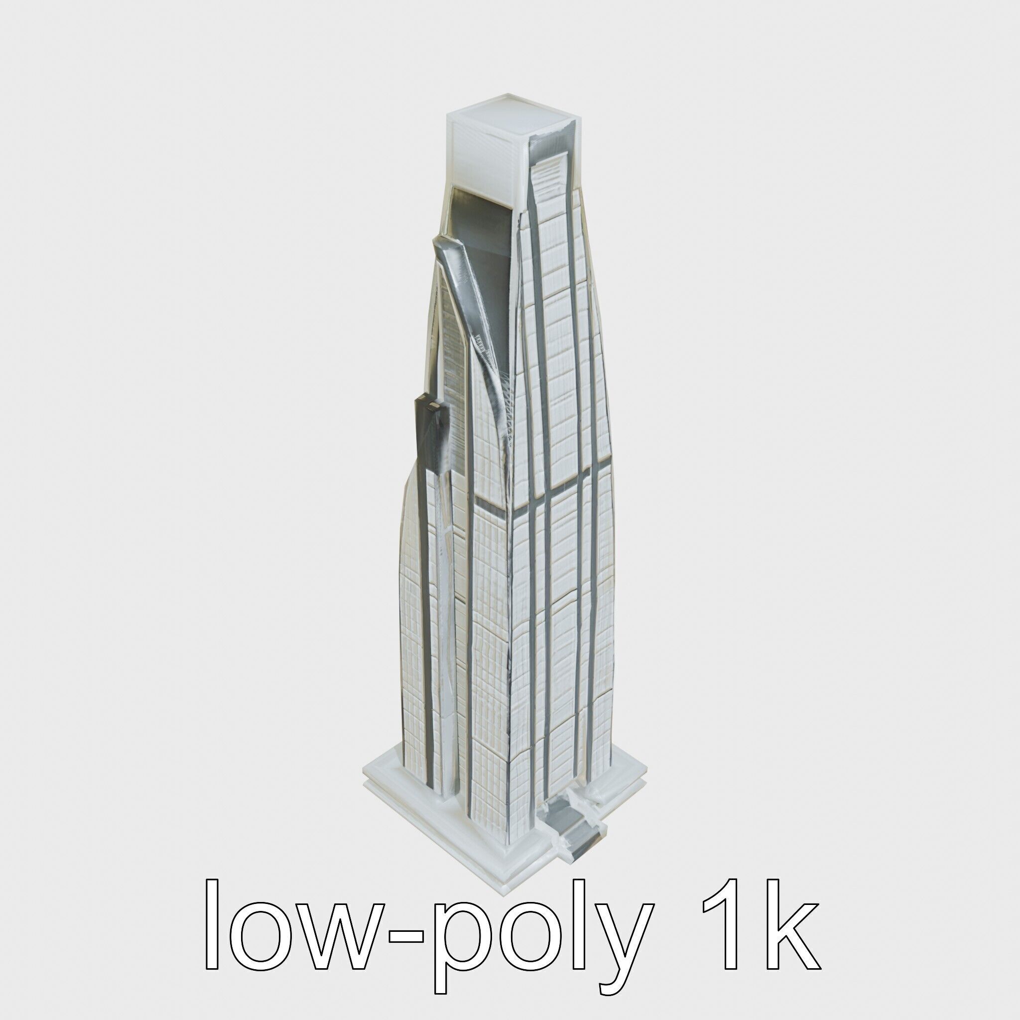 Futuristic Skyscraper Architectural Design Low-poly 3D model_24