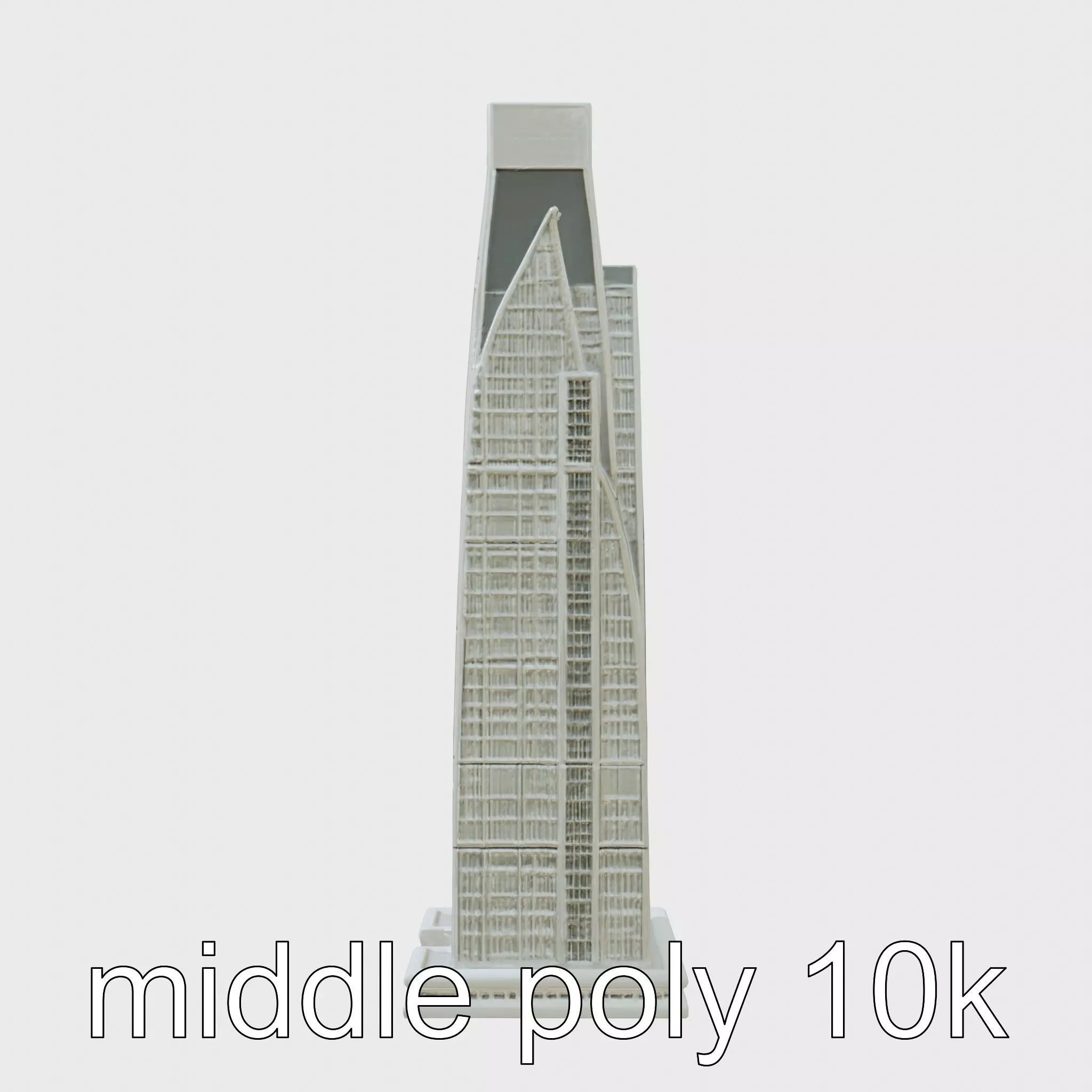 Futuristic Skyscraper Architectural Design Low-poly 3D model_0