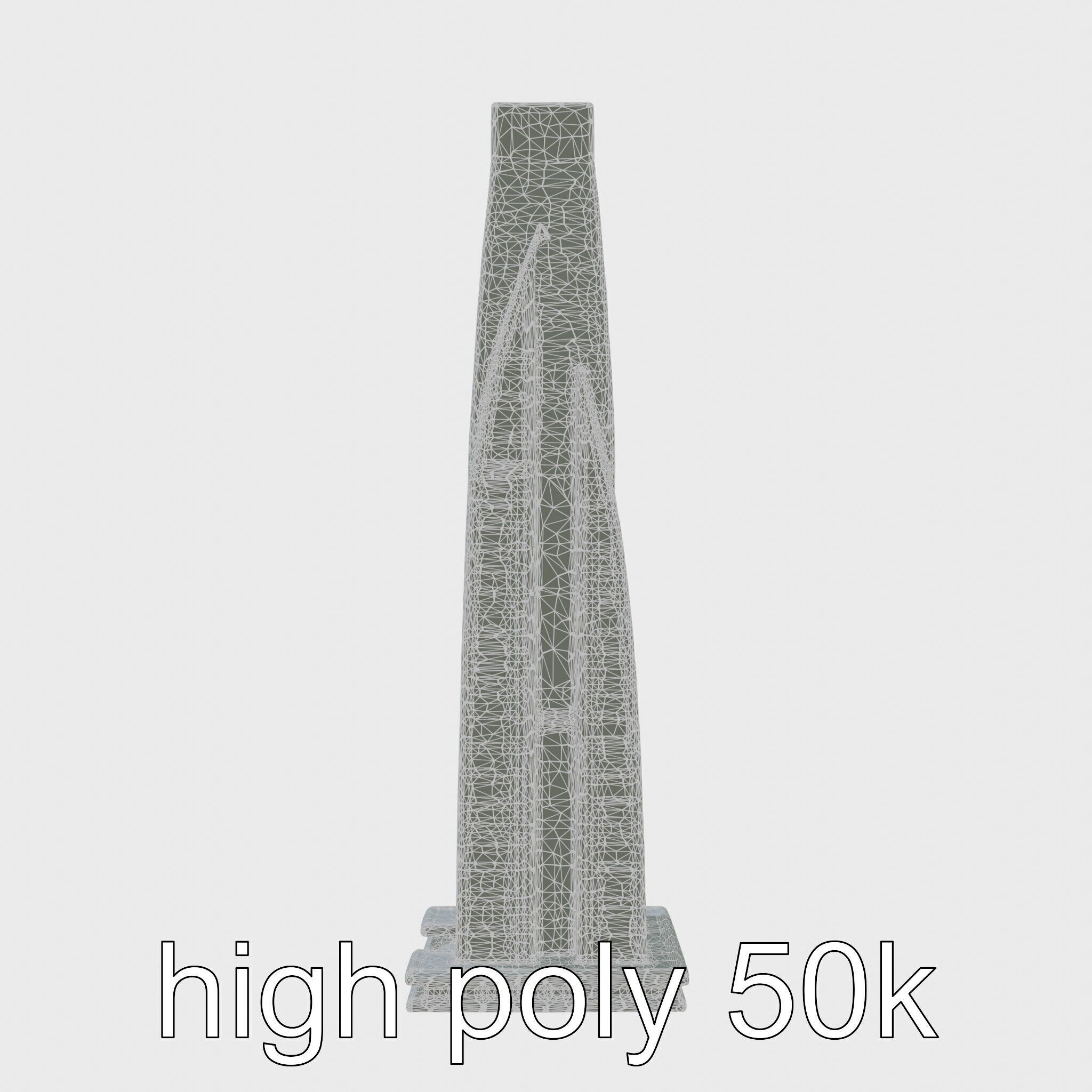 Futuristic Skyscraper Architectural Design Low-poly 3D model_5