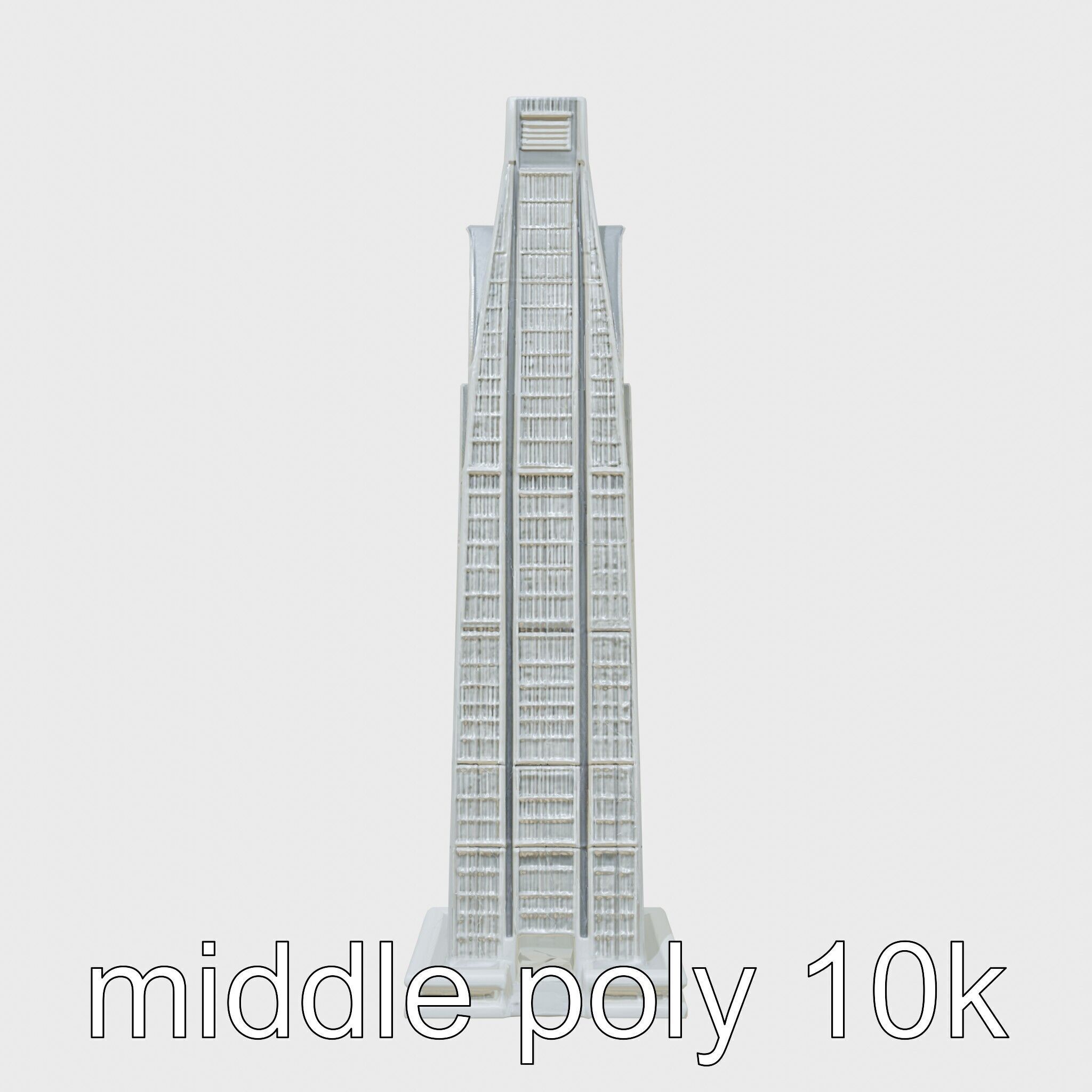 Futuristic Skyscraper Architectural Design Low-poly 3D model_28