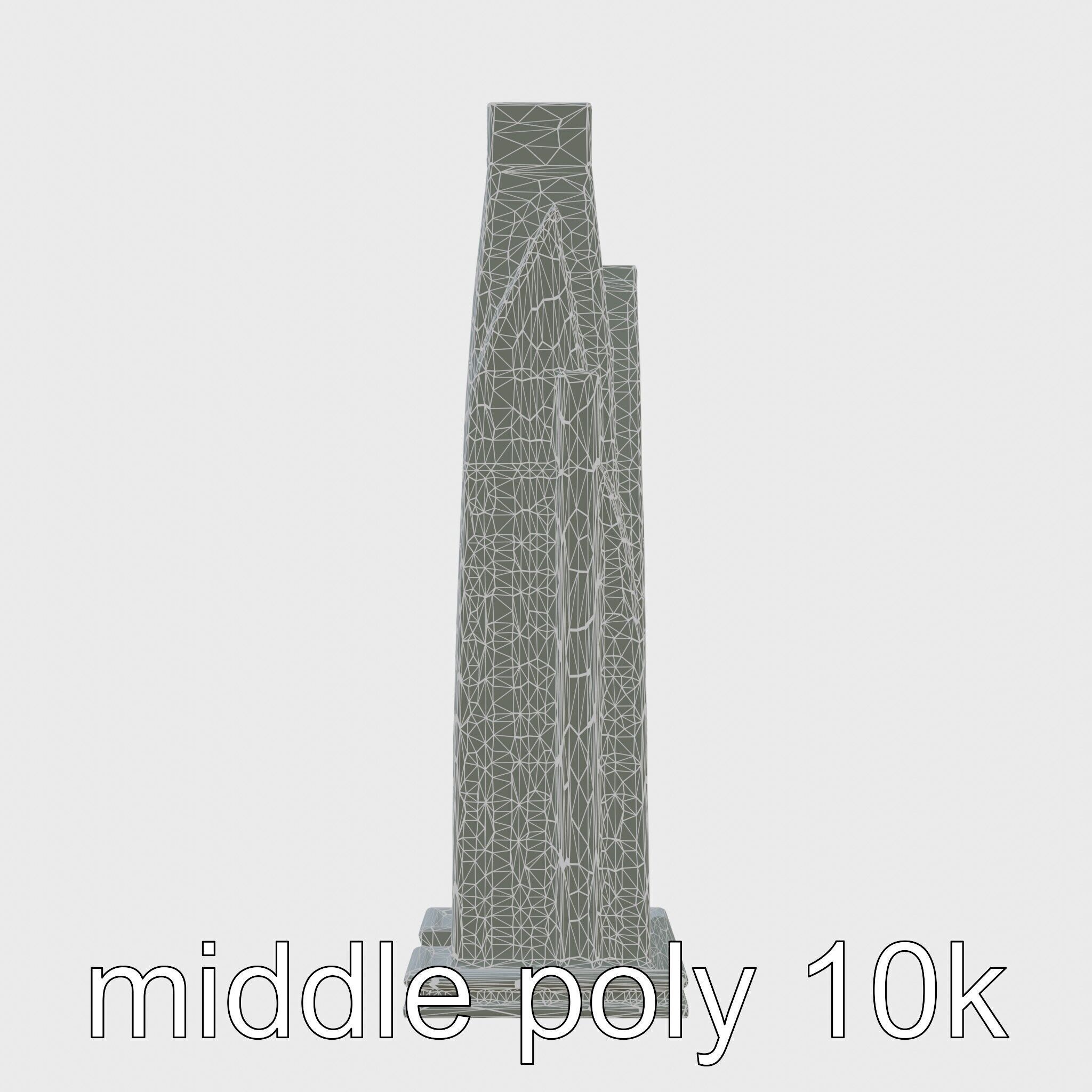 Futuristic Skyscraper Architectural Design Low-poly 3D model_6