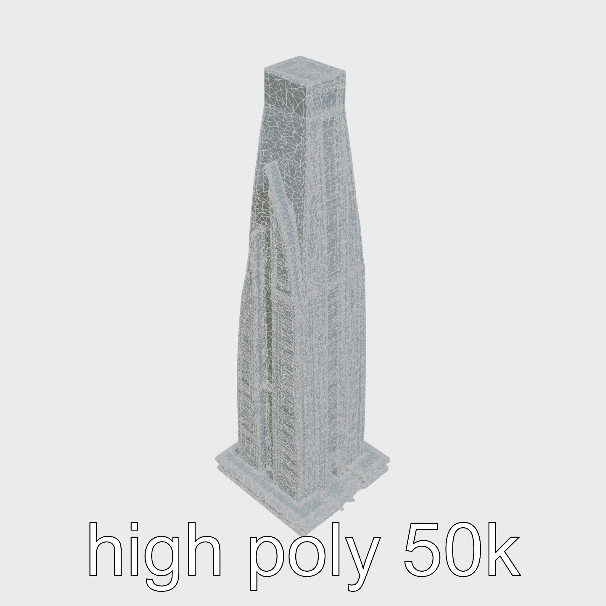 Futuristic Skyscraper Architectural Design Low-poly 3D model_26