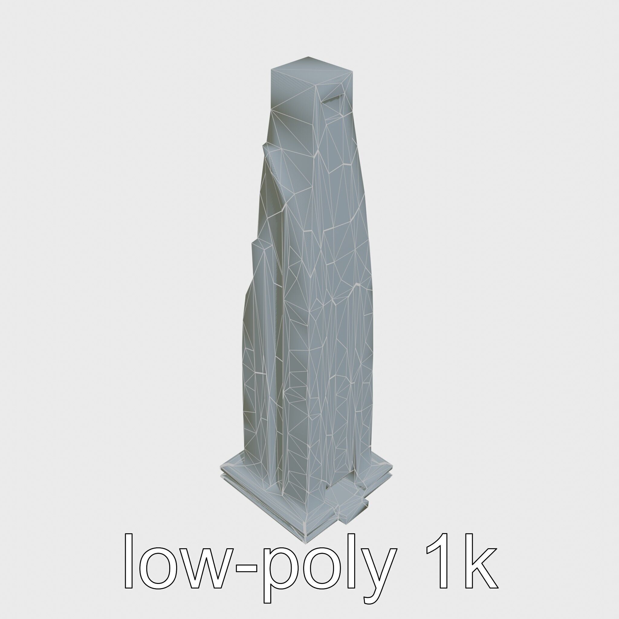Futuristic Skyscraper Architectural Design Low-poly 3D model_13