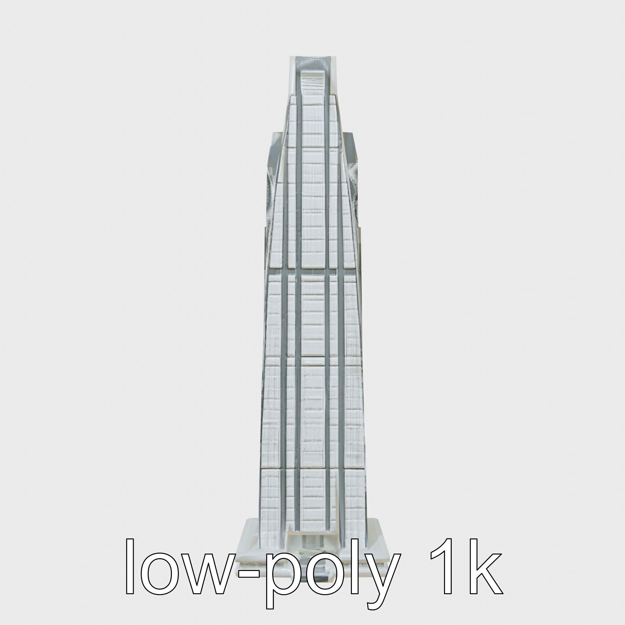 Futuristic Skyscraper Architectural Design Low-poly 3D model_4