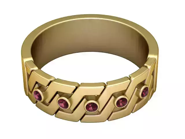 ROUND SAPPHIRE RING 3D PRINTABLE MODEL 