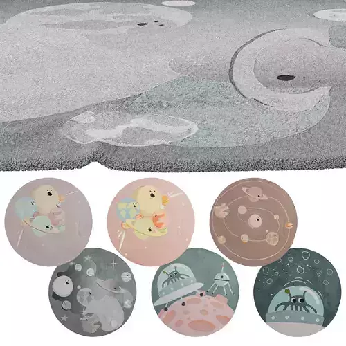 Set of Circu space theme carpets