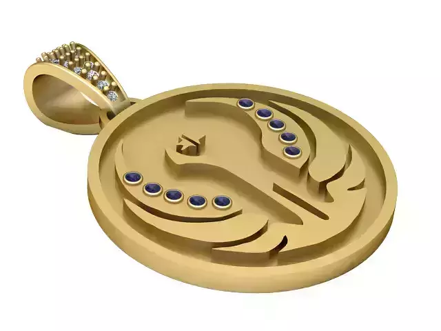 EAGLE COIN PENDANT 3D PRINTABLE MODEL 