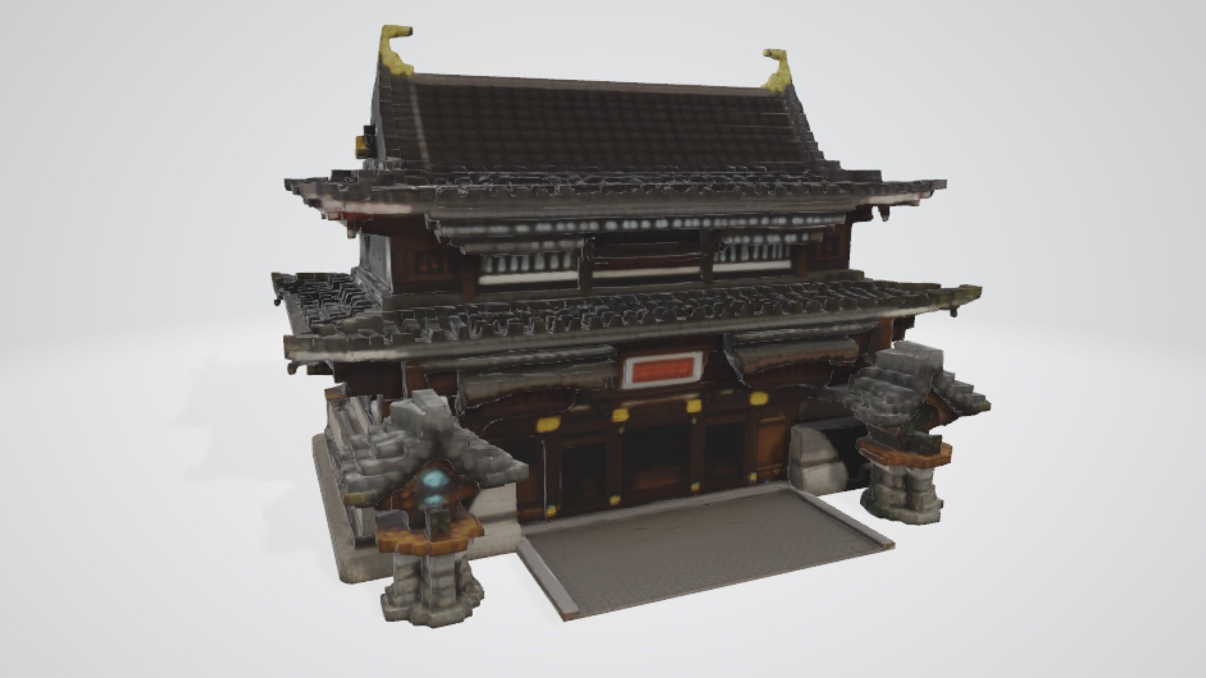 Japanese Castle - 3D MODEL Jiu Yue Castle Hatogoe Gate 3D model_3