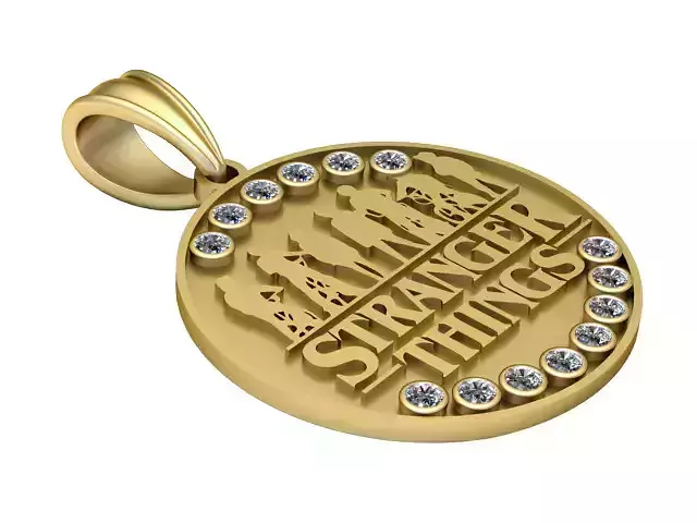 STRANGER THINGS COIN PENDANT 3D PRINTABLE MODEL 3D print model