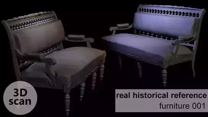 Furniture 001 - historical couch