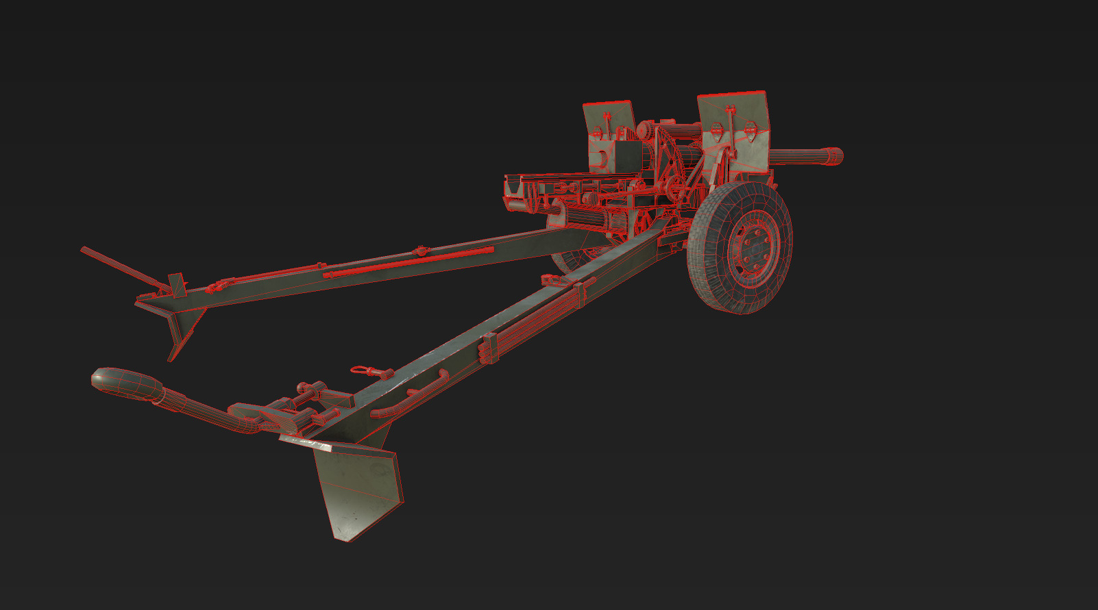 105mm M2A1 Howitzer 3D model 3D model_12