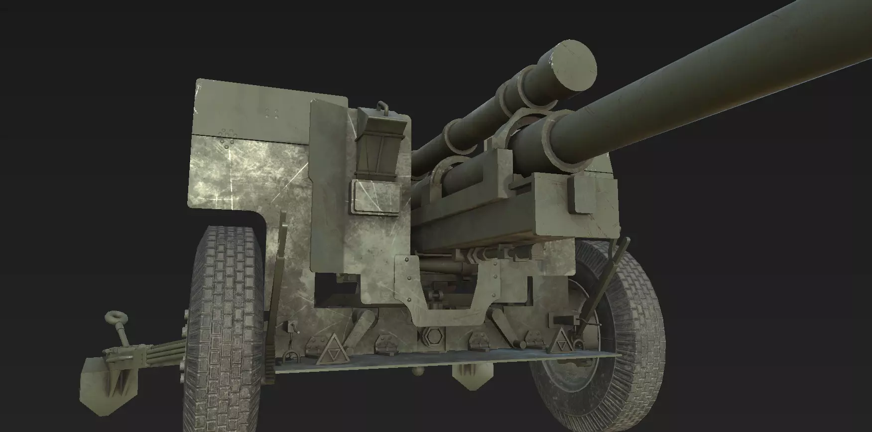 105mm M2A1 Howitzer 3D model 3D model_0