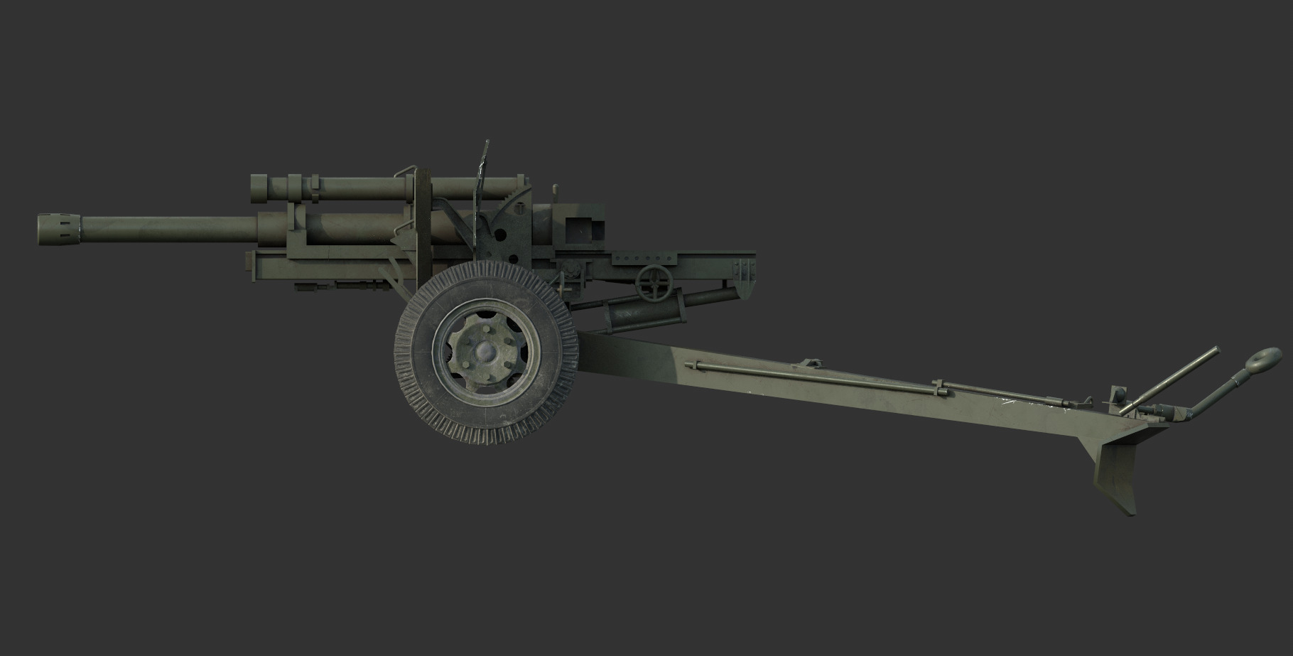 105mm M2A1 Howitzer 3D model 3D model_5