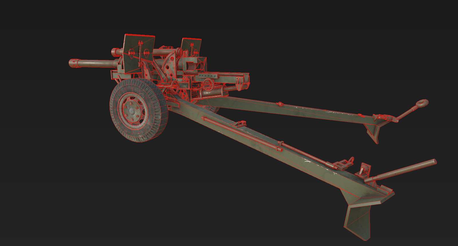 105mm M2A1 Howitzer 3D model 3D model_15