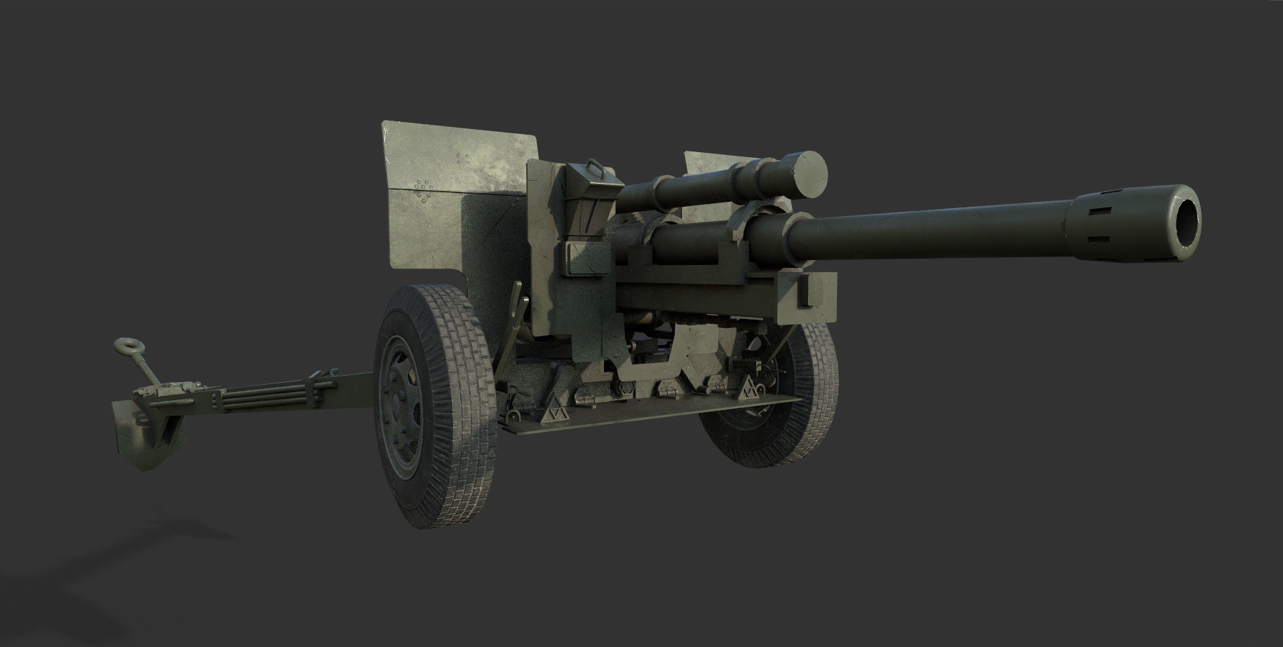 105mm M2A1 Howitzer 3D model 3D model_9