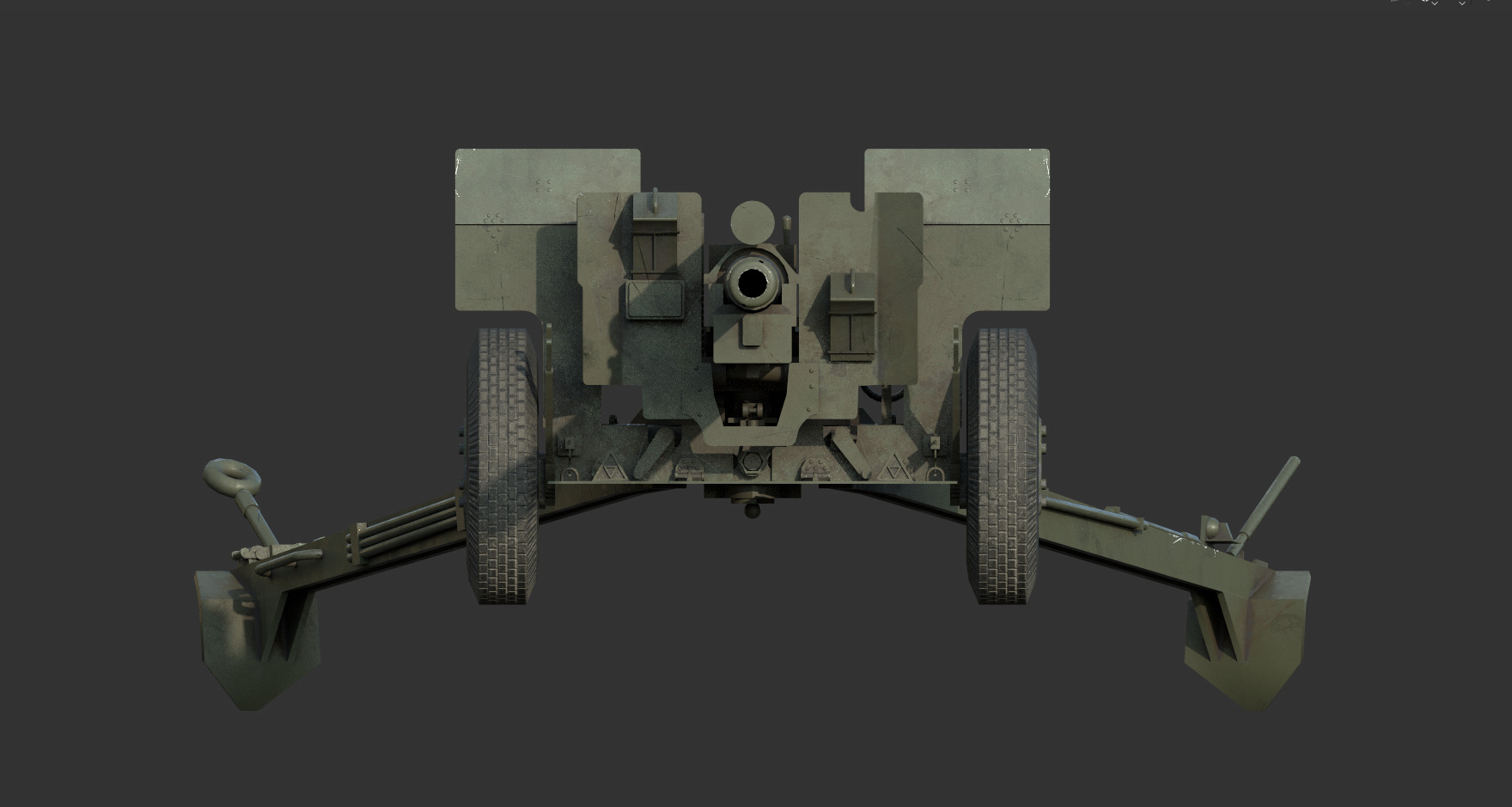105mm M2A1 Howitzer 3D model 3D model_11