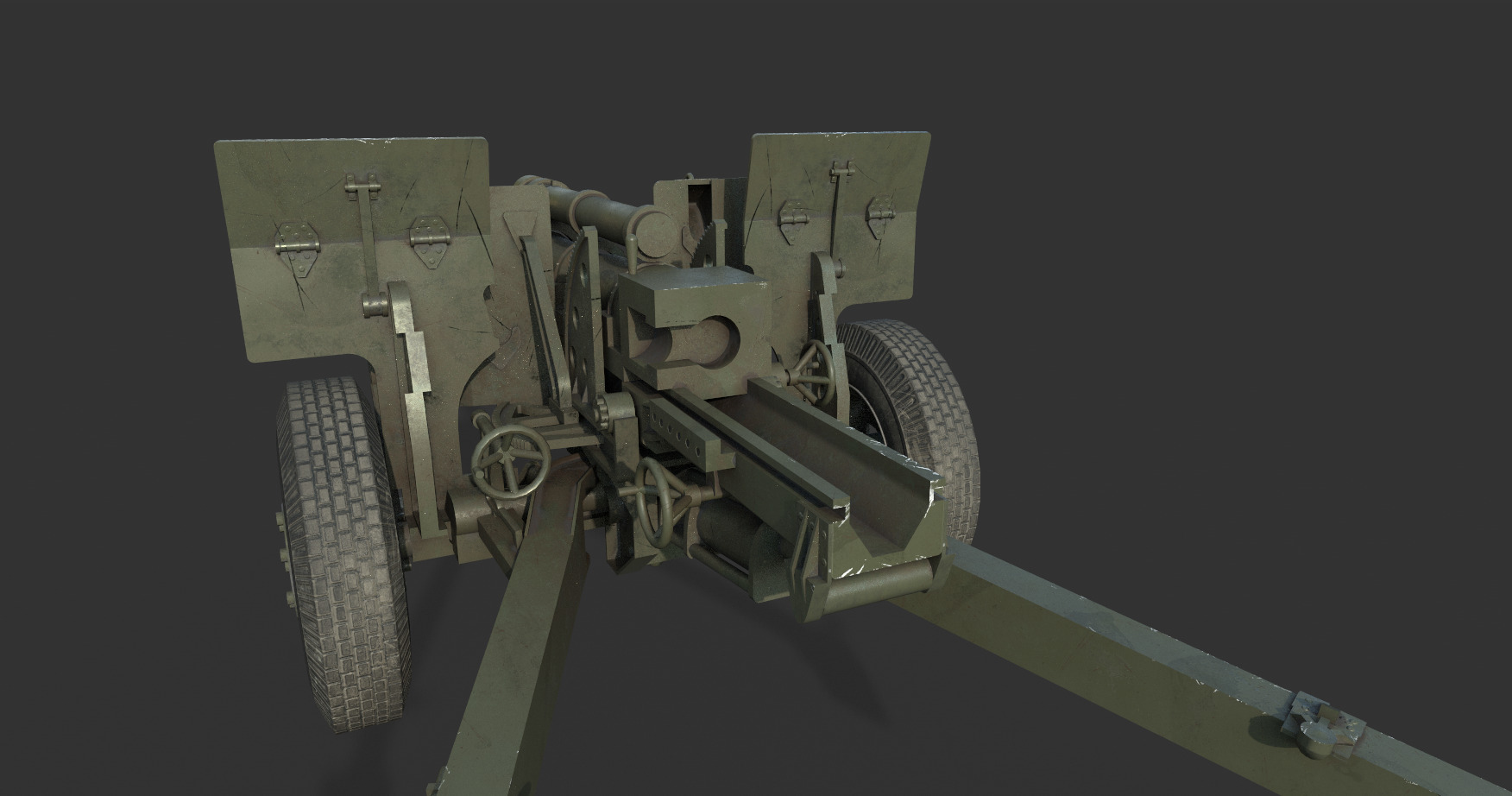 105mm M2A1 Howitzer 3D model 3D model_7