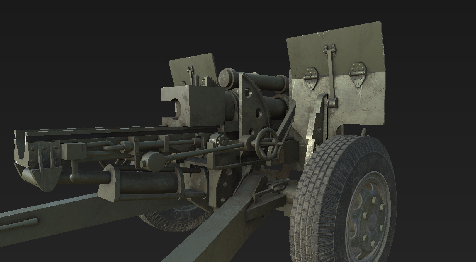 105mm M2A1 Howitzer 3D model 3D model_3