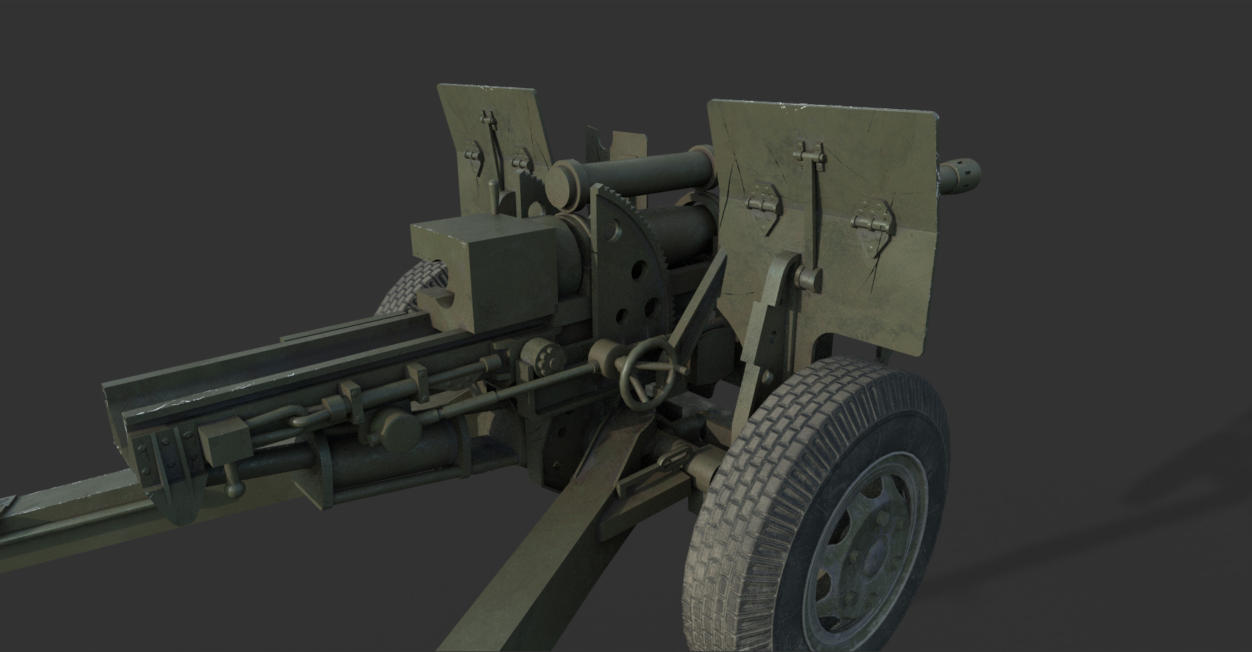 105mm M2A1 Howitzer 3D model 3D model_4