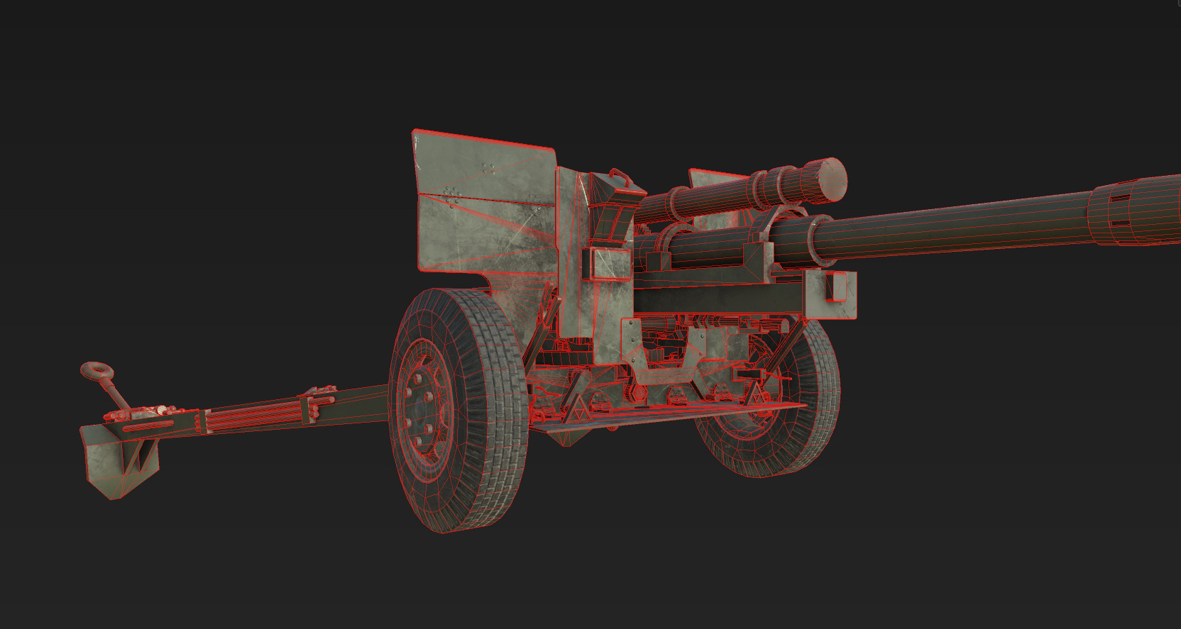 105mm M2A1 Howitzer 3D model 3D model_13