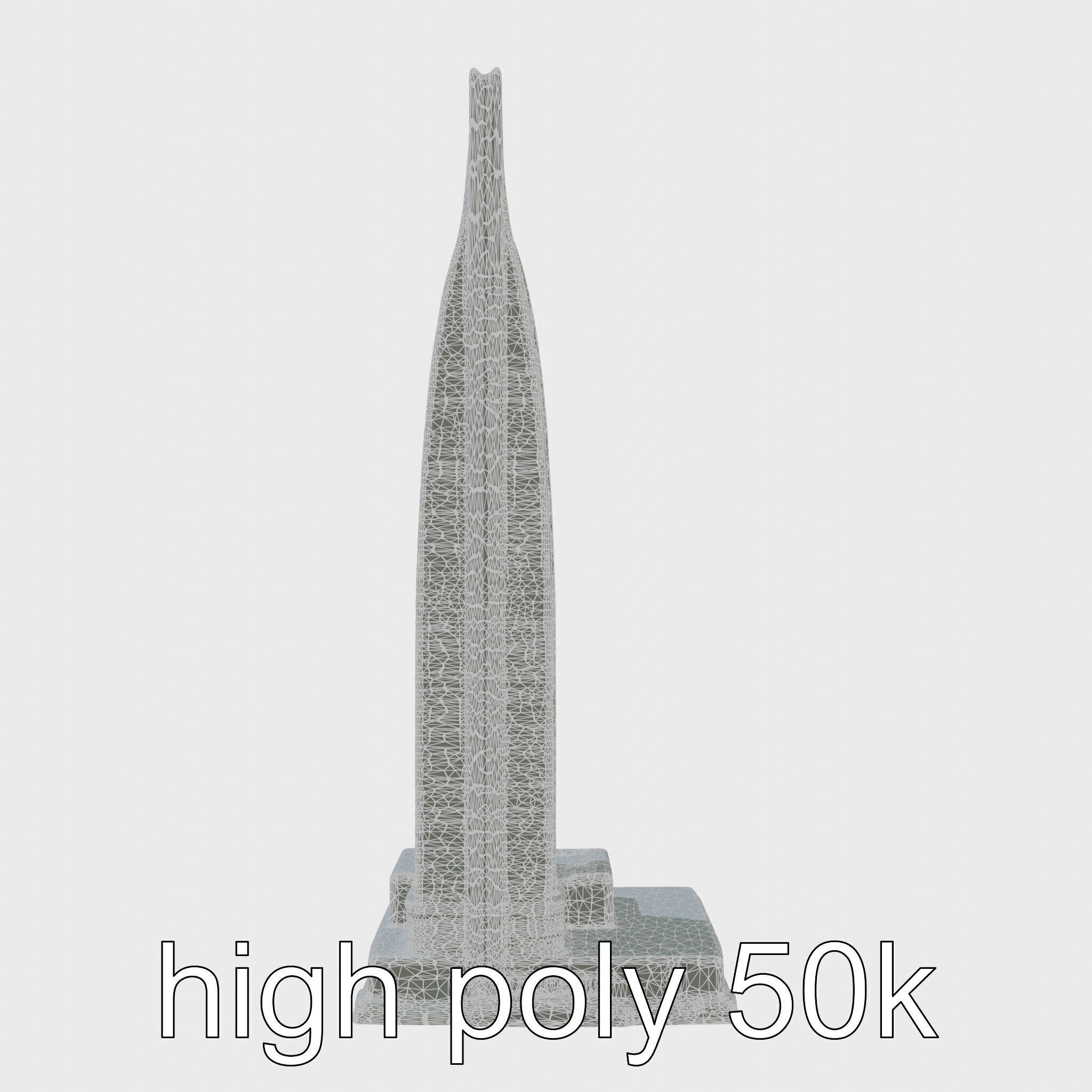 Futuristic Skyscraper Architectural Model Low-poly 3D model_22