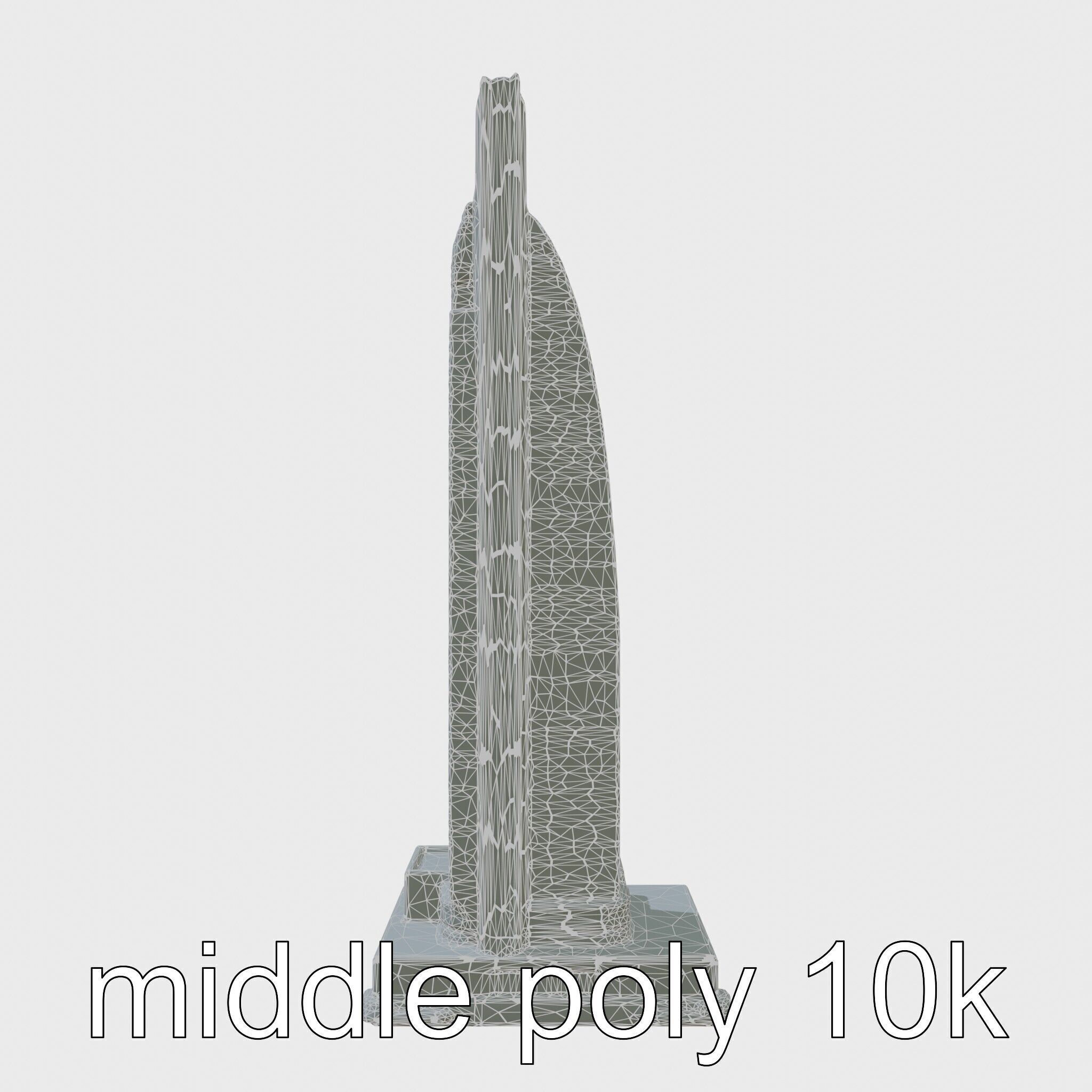 Futuristic Skyscraper Architectural Model Low-poly 3D model_6
