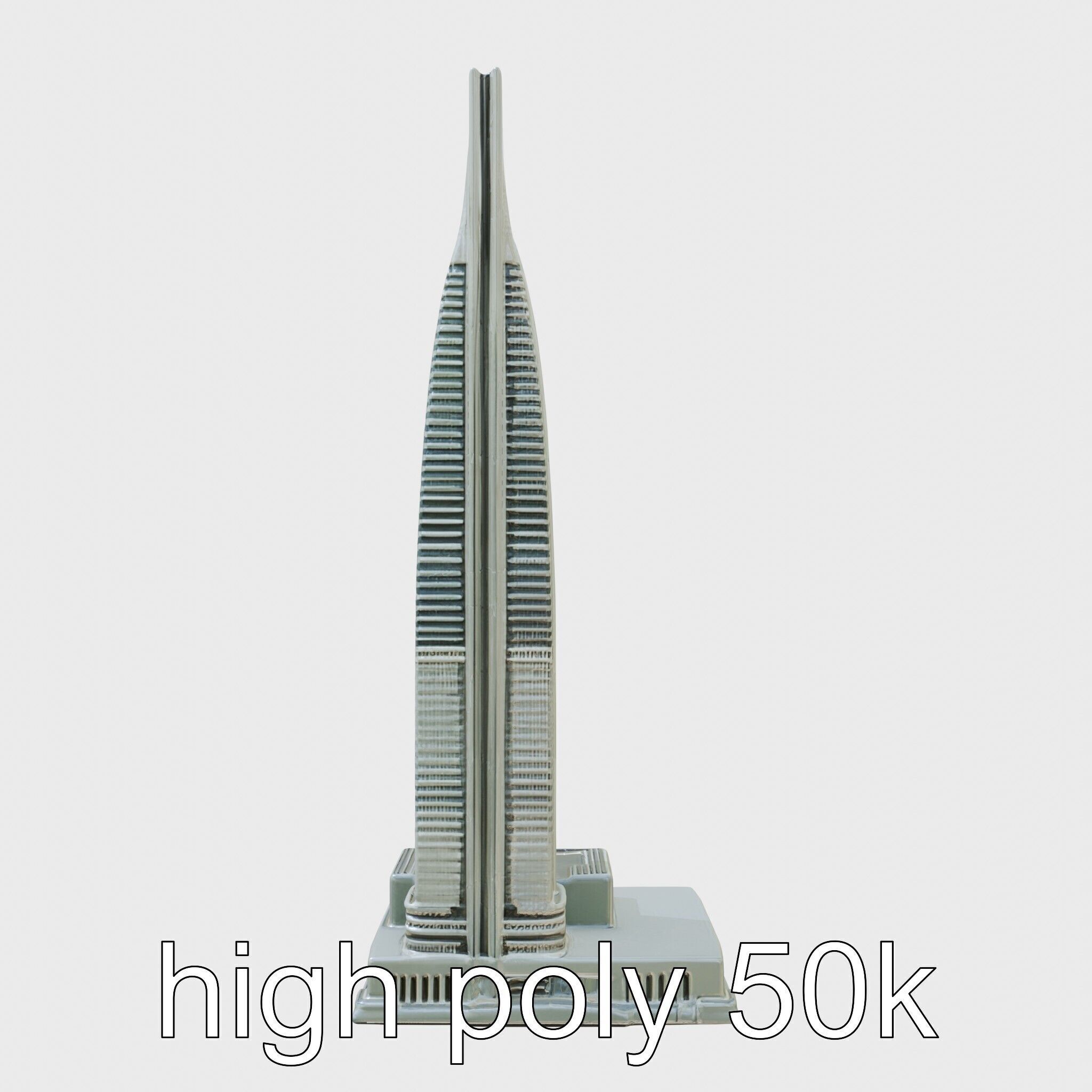 Futuristic Skyscraper Architectural Model Low-poly 3D model_23
