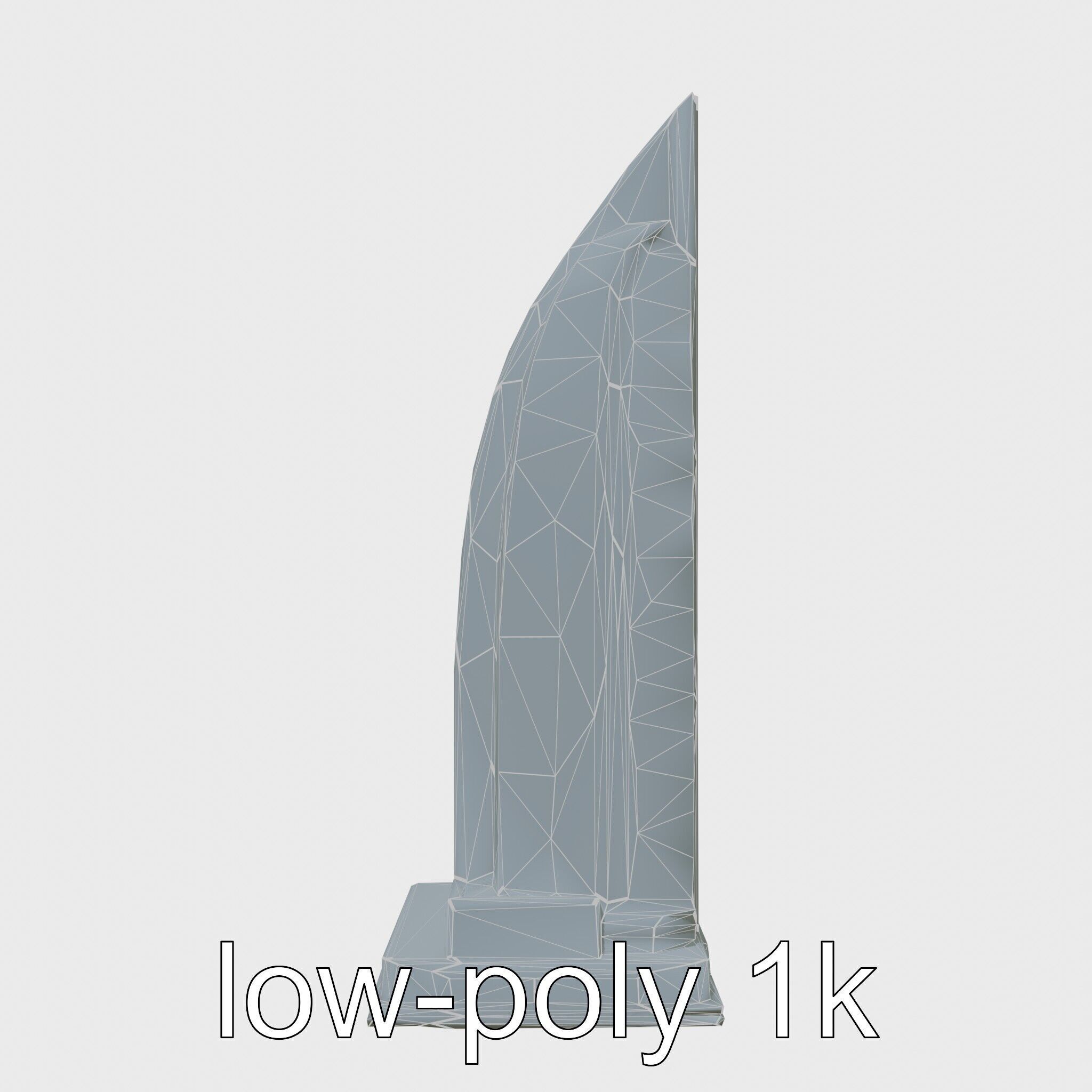 Futuristic Skyscraper Architectural Model Low-poly 3D model_14