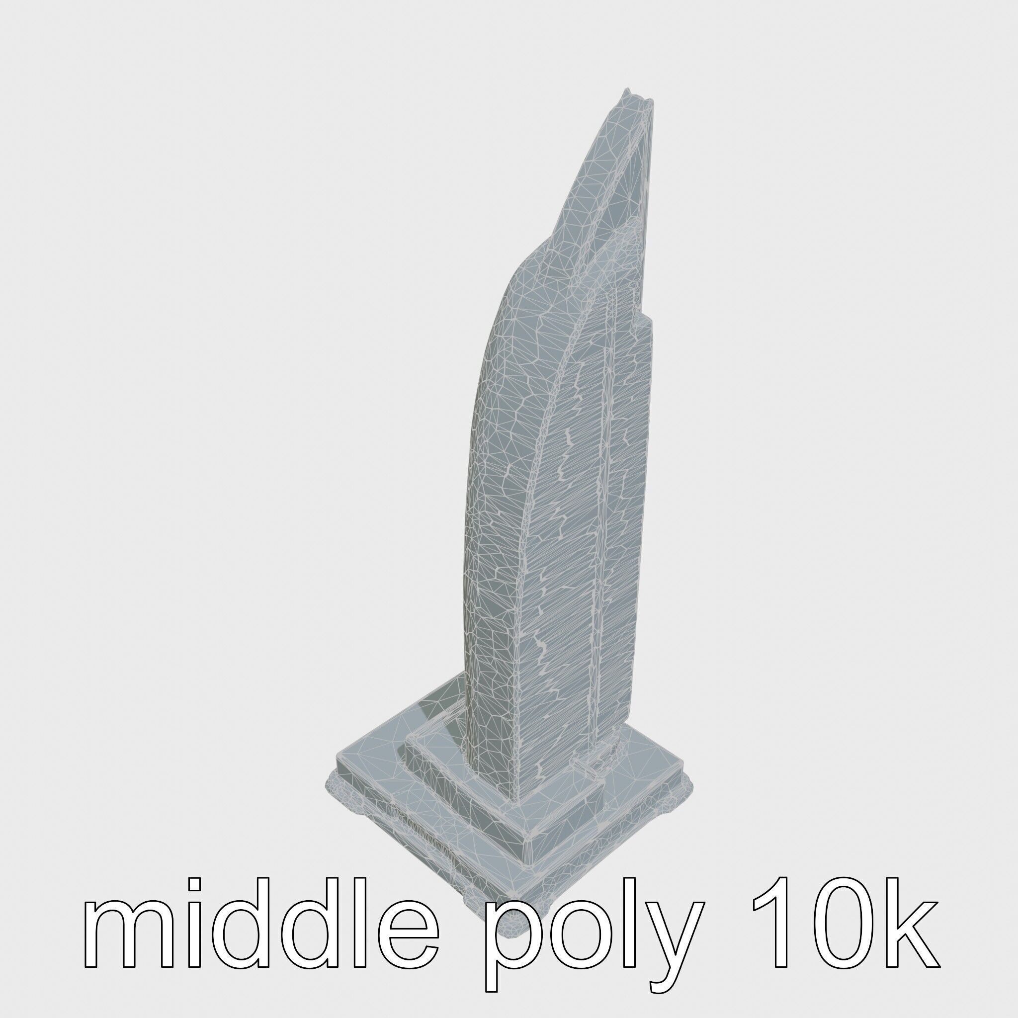 Futuristic Skyscraper Architectural Model Low-poly 3D model_20
