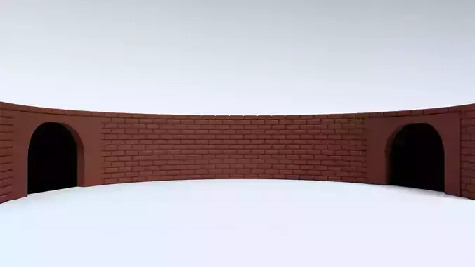 Cartoon Brick wall with Tunnels