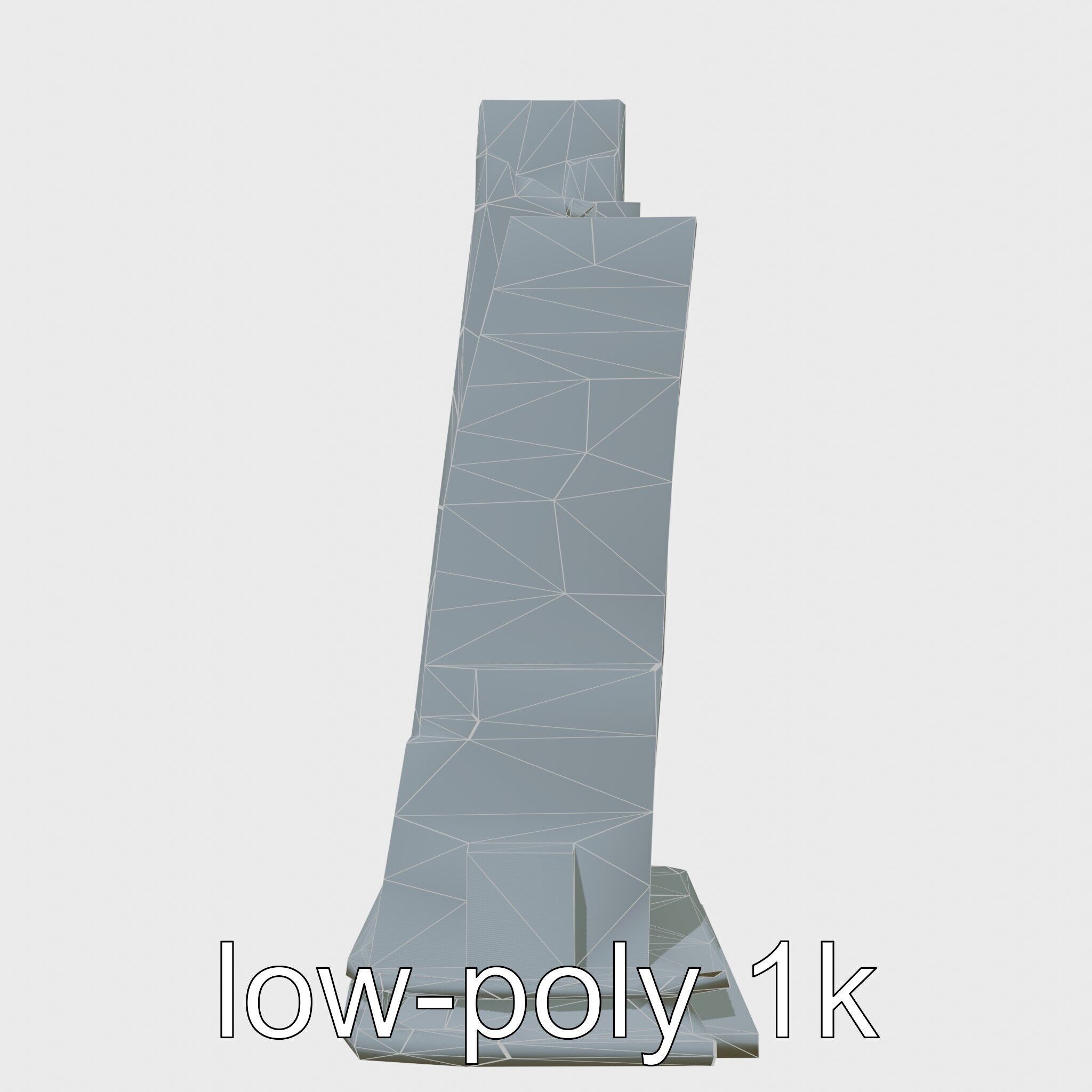 Futuristic Skyscraper Architectural Design Low-poly 3D model_7