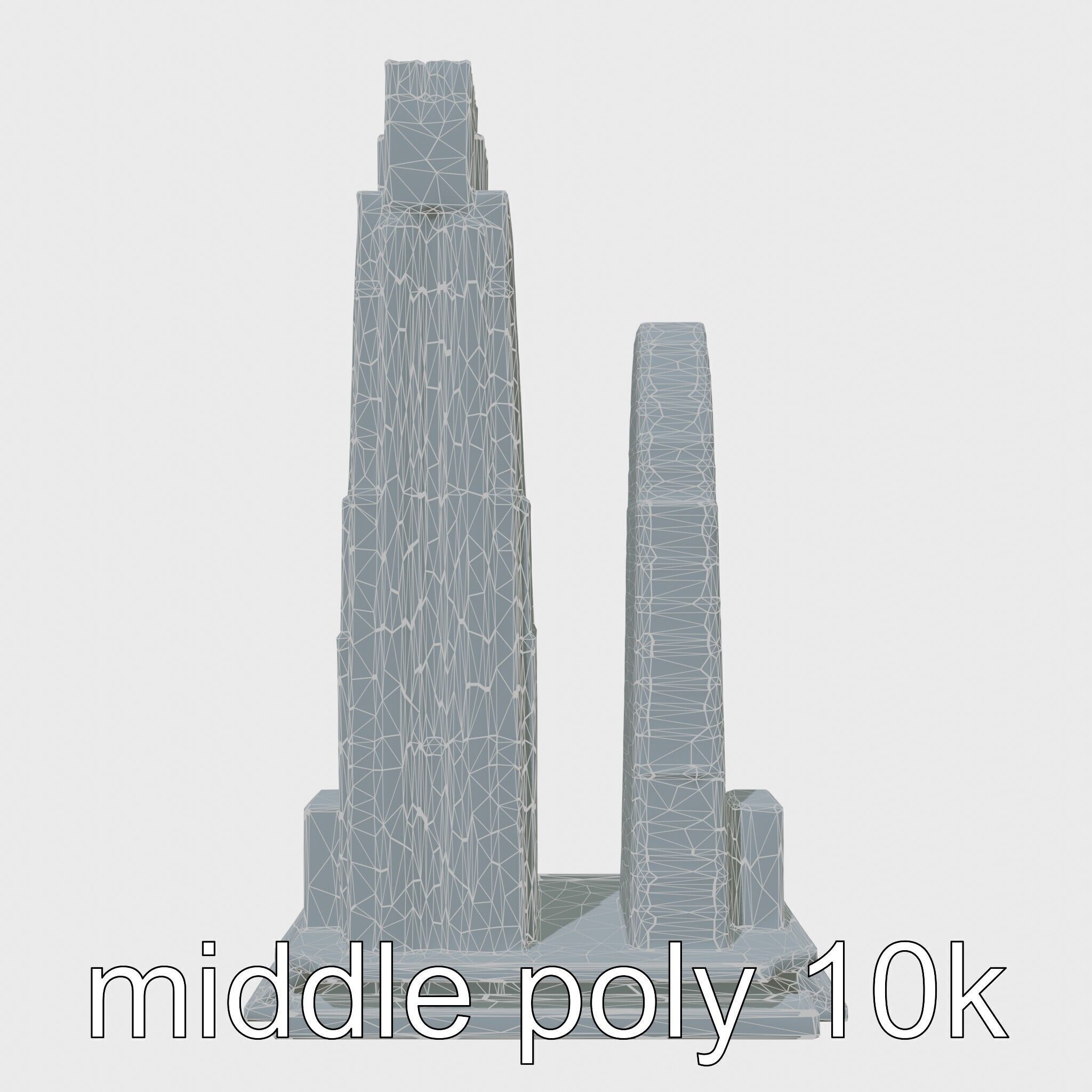 Futuristic Skyscraper Architectural Design Low-poly 3D model_20