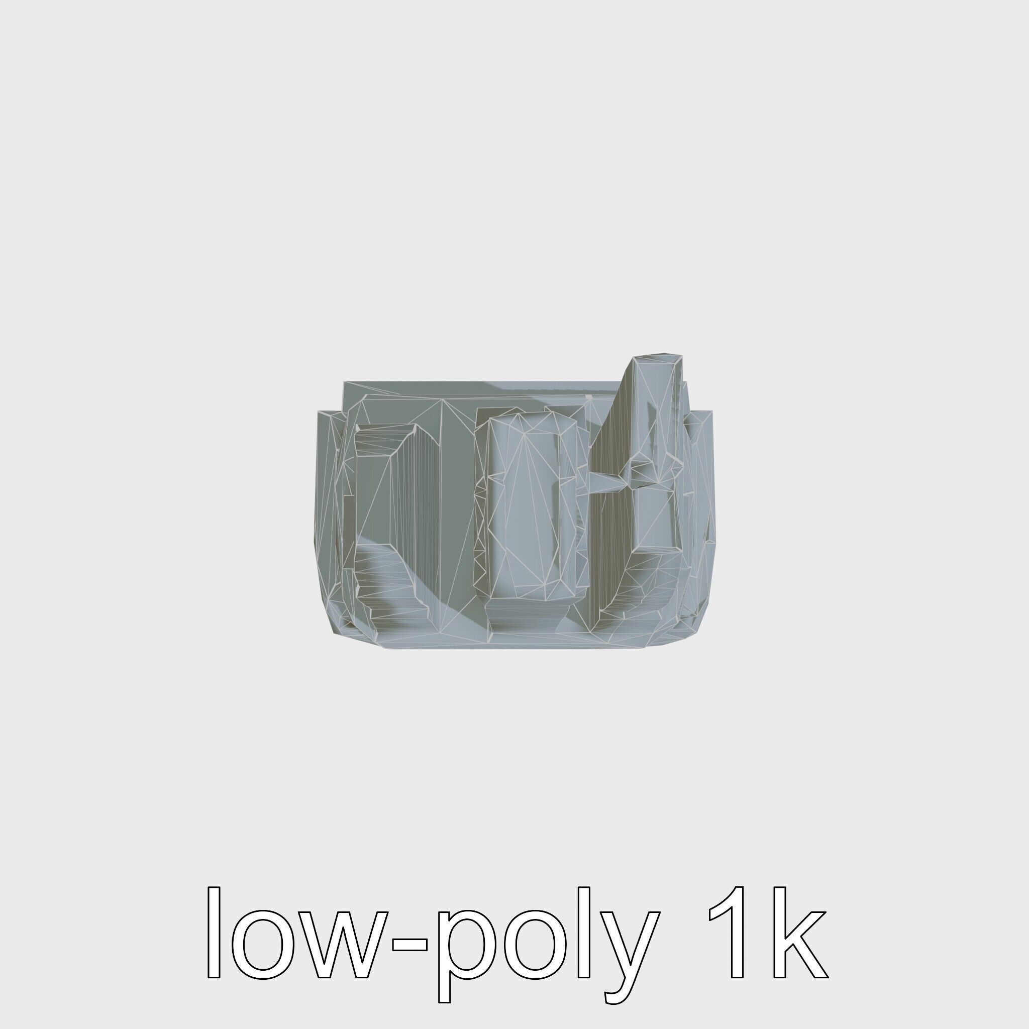 Futuristic Skyscraper Architectural Design Low-poly 3D model_21