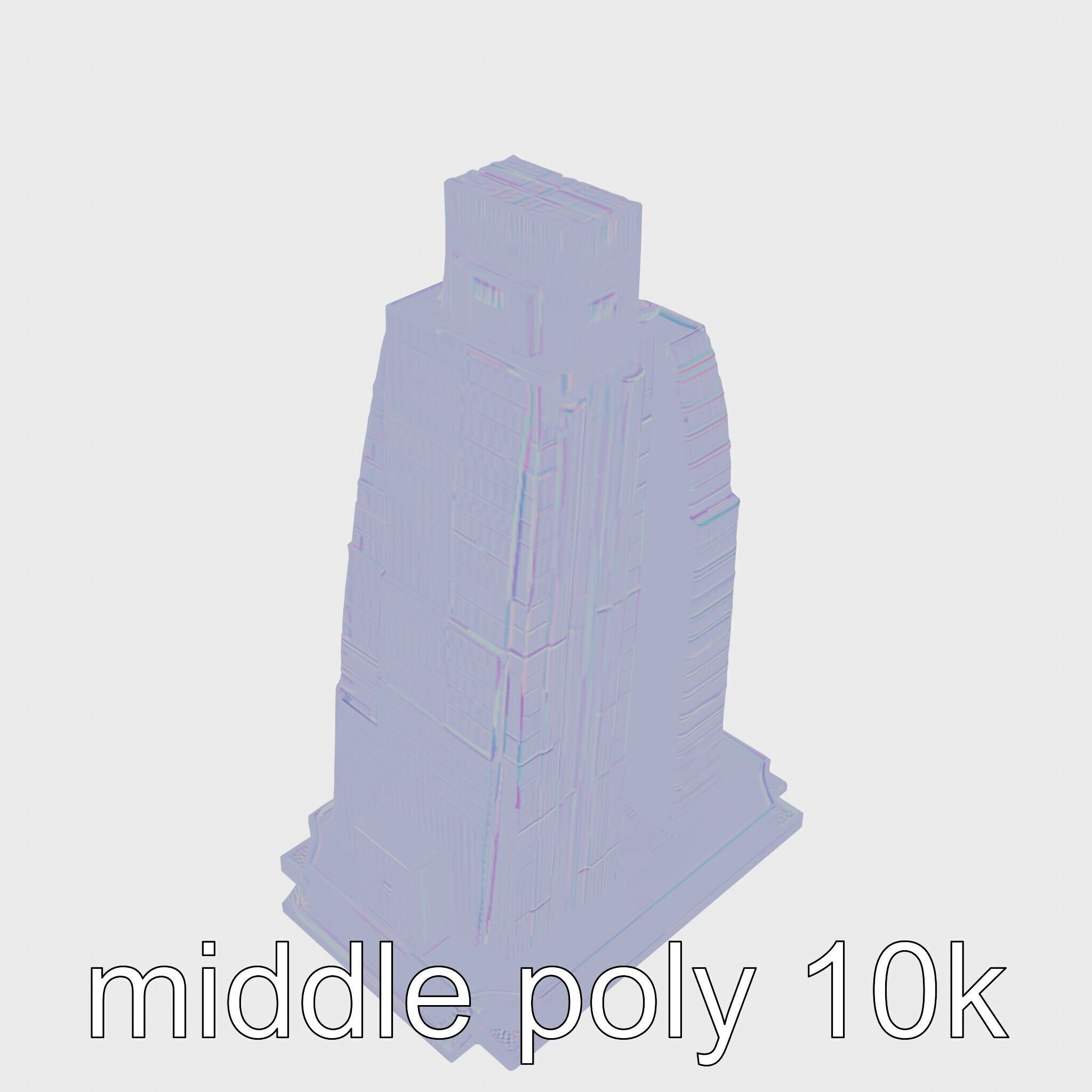 Futuristic Skyscraper Architectural Design Low-poly 3D model_17