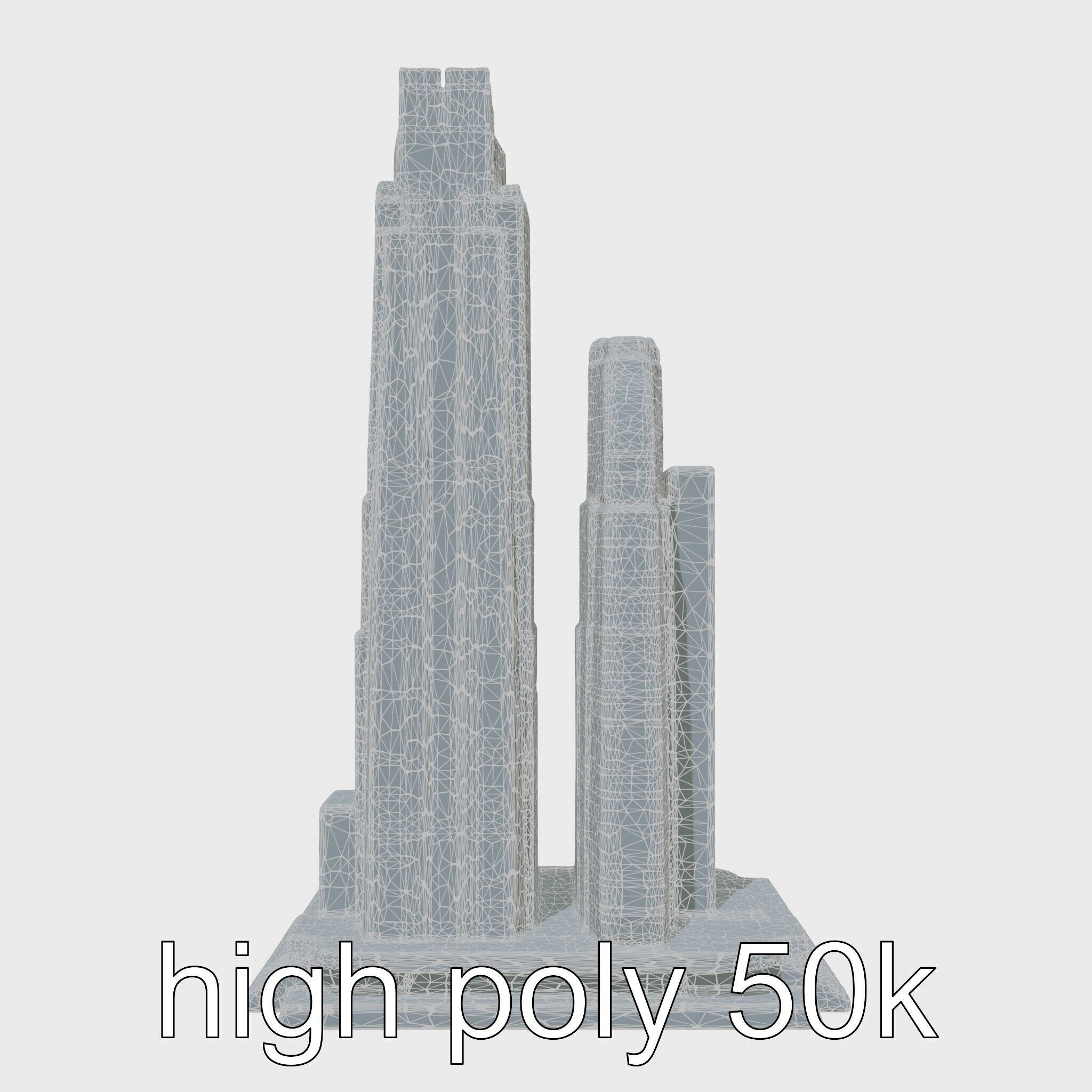 Futuristic Skyscraper Architectural Design Low-poly 3D model_18