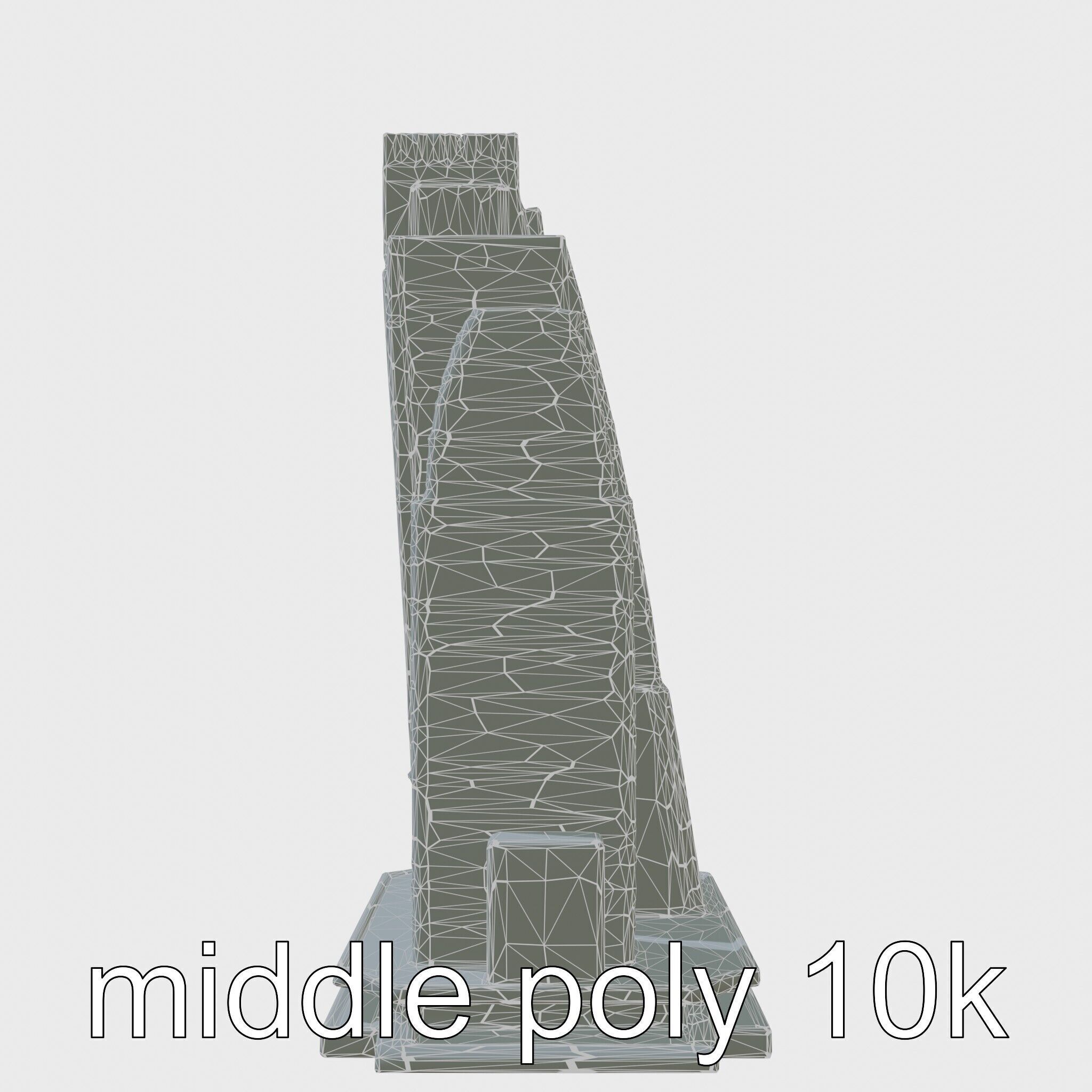 Futuristic Skyscraper Architectural Design Low-poly 3D model_6