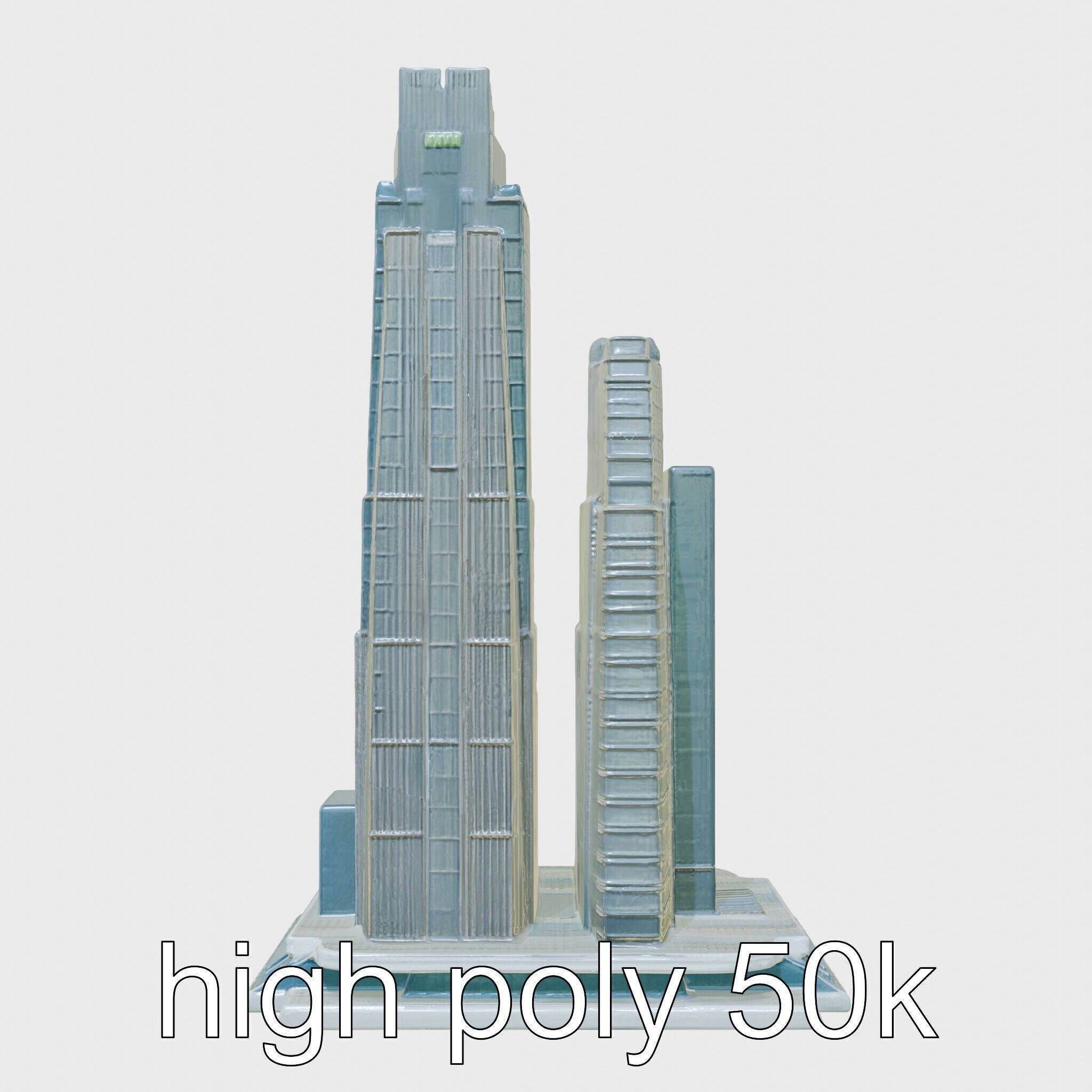 Futuristic Skyscraper Architectural Design Low-poly 3D model_23
