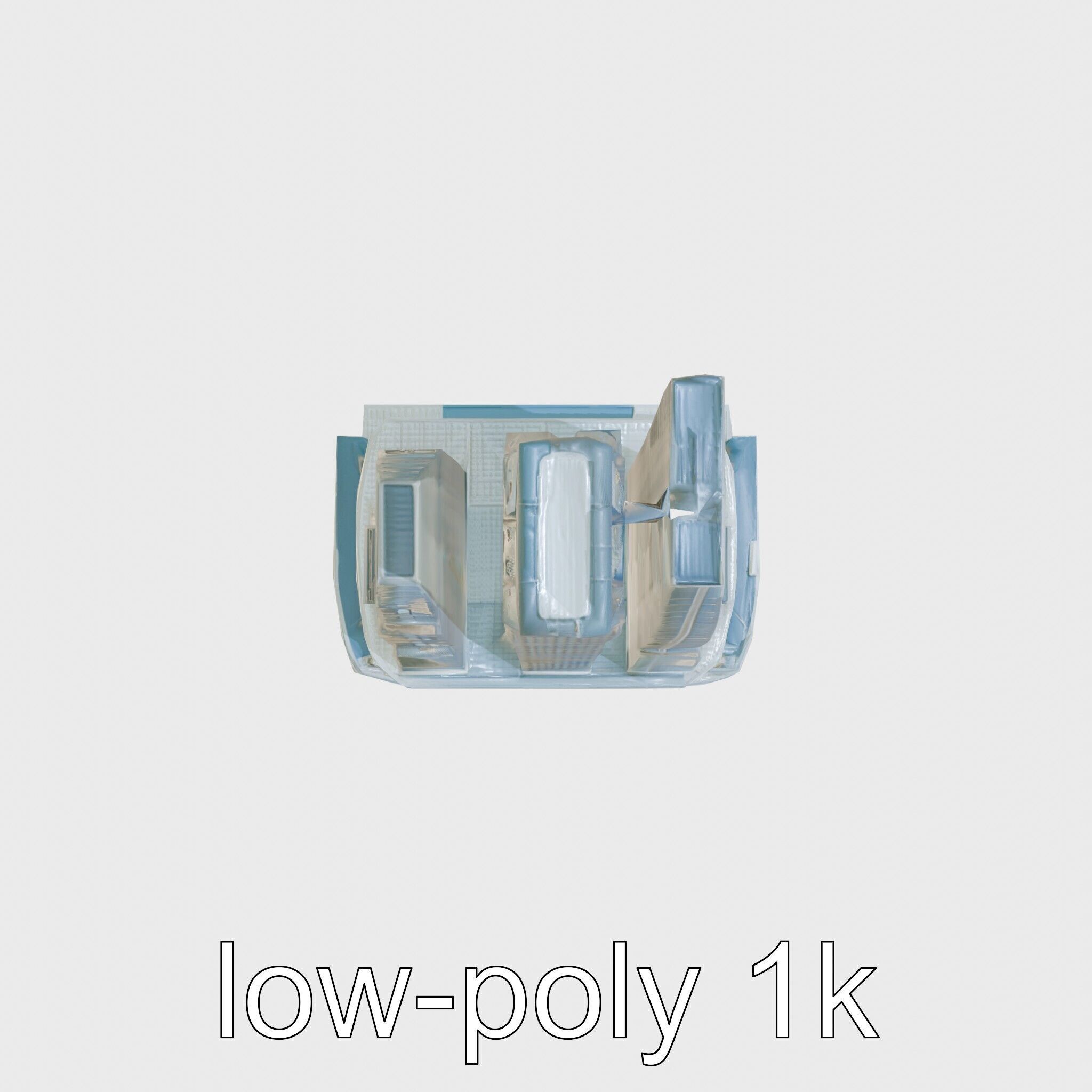 Futuristic Skyscraper Architectural Design Low-poly 3D model_10