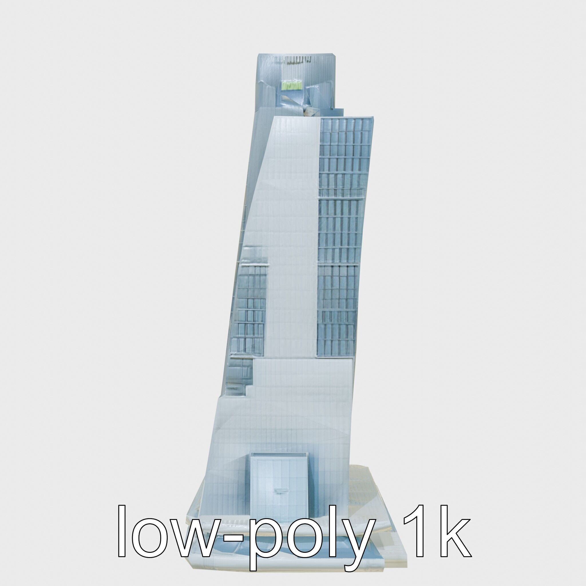 Futuristic Skyscraper Architectural Design Low-poly 3D model_4