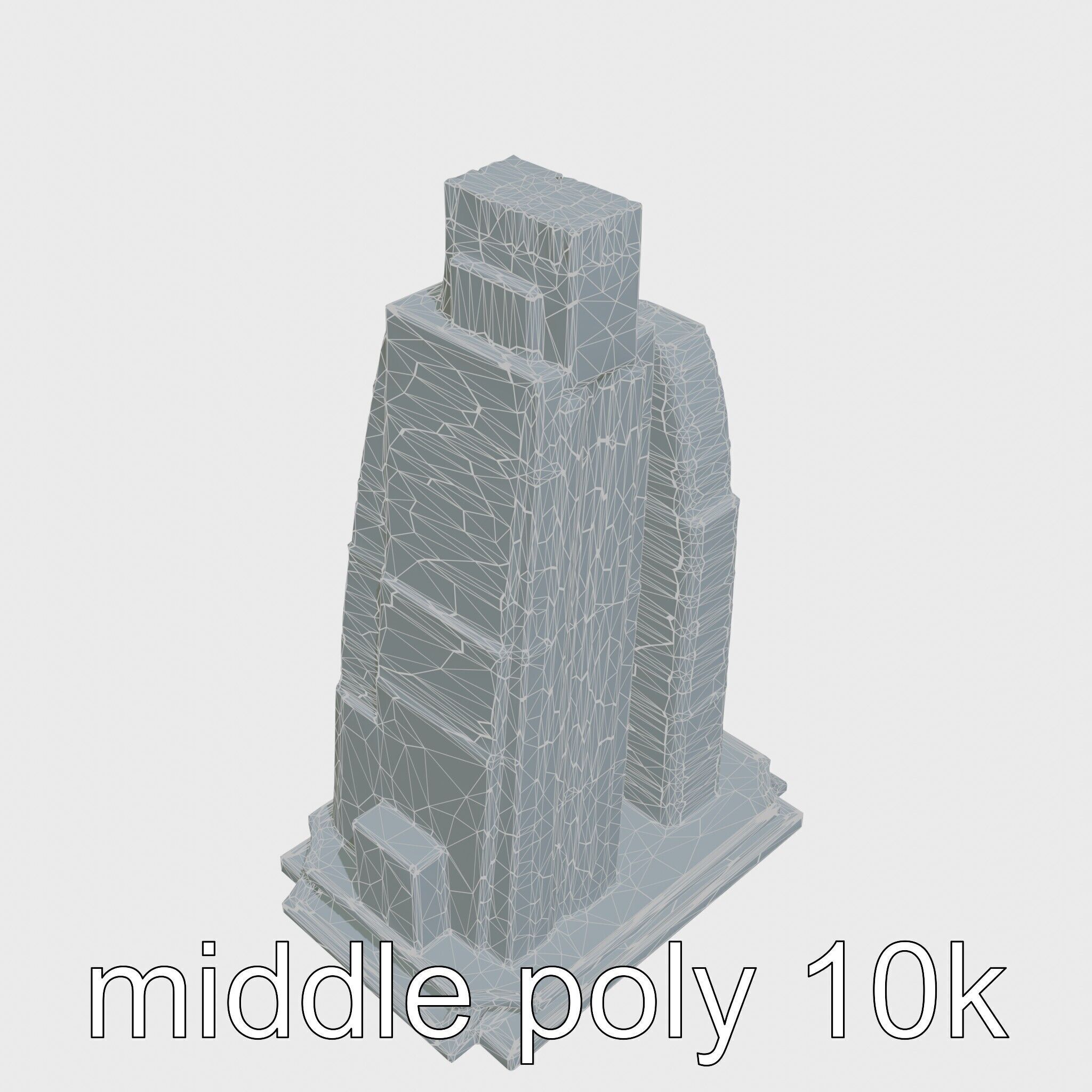Futuristic Skyscraper Architectural Design Low-poly 3D model_11
