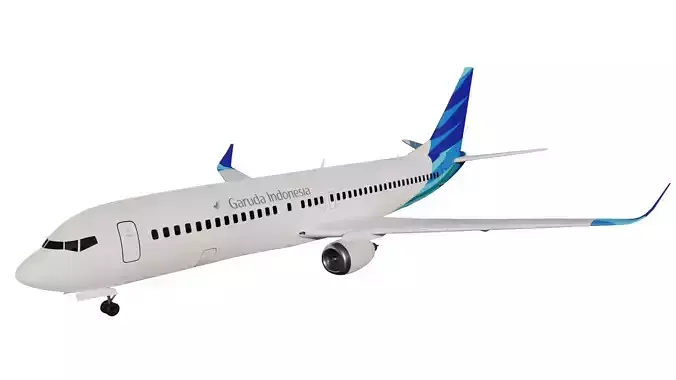 Boeing 737-800 Garuda Indonesia  3D model