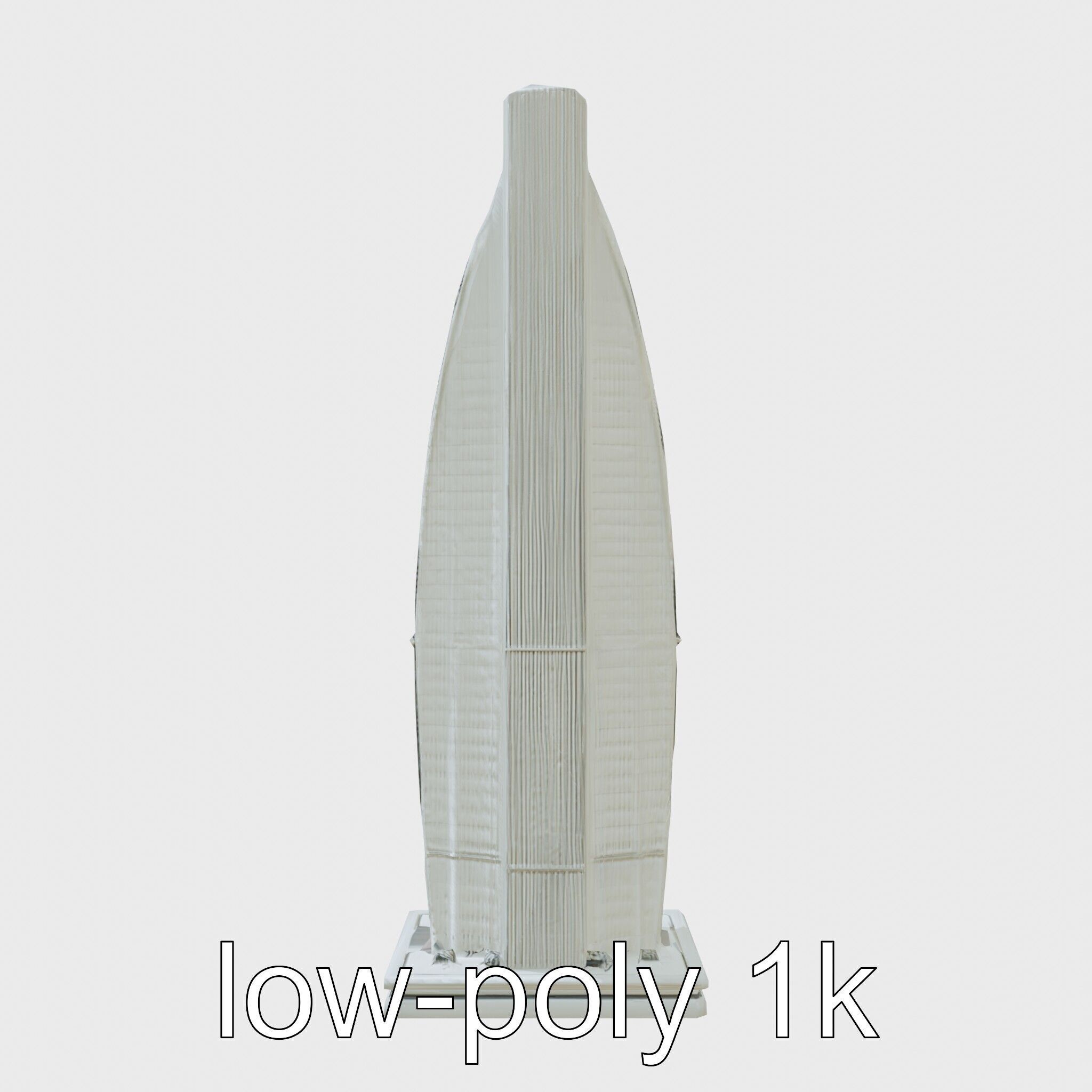 Futuristic Skyscraper Architectural Structure Low-poly 3D model_4