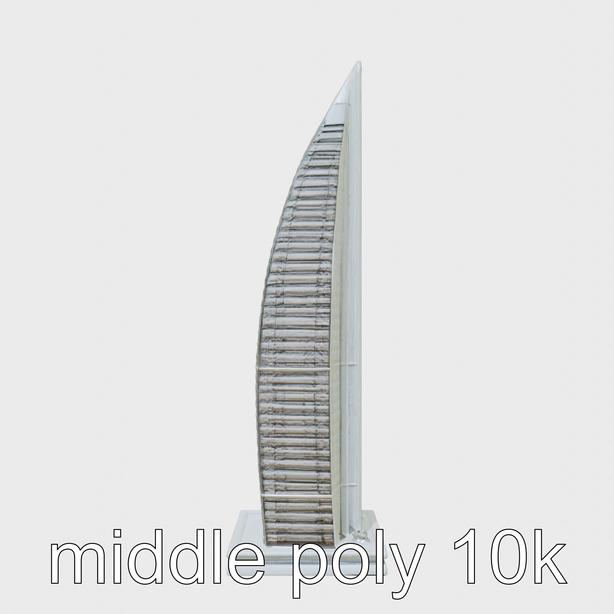 Futuristic Skyscraper Architectural Structure Low-poly 3D model_14