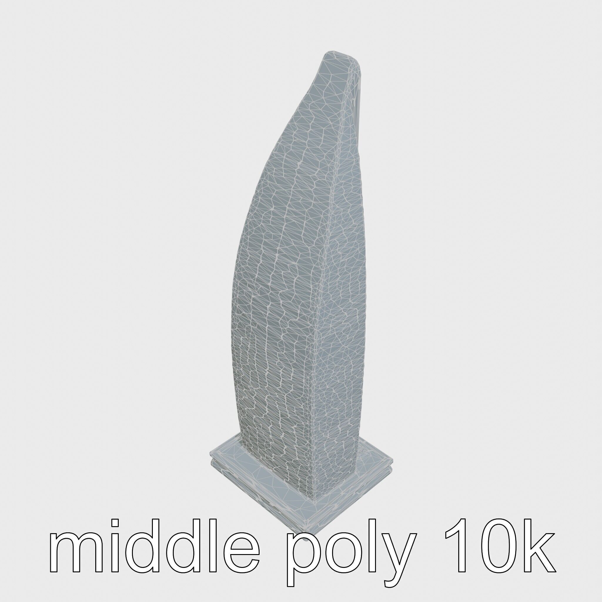 Futuristic Skyscraper Architectural Structure Low-poly 3D model_10