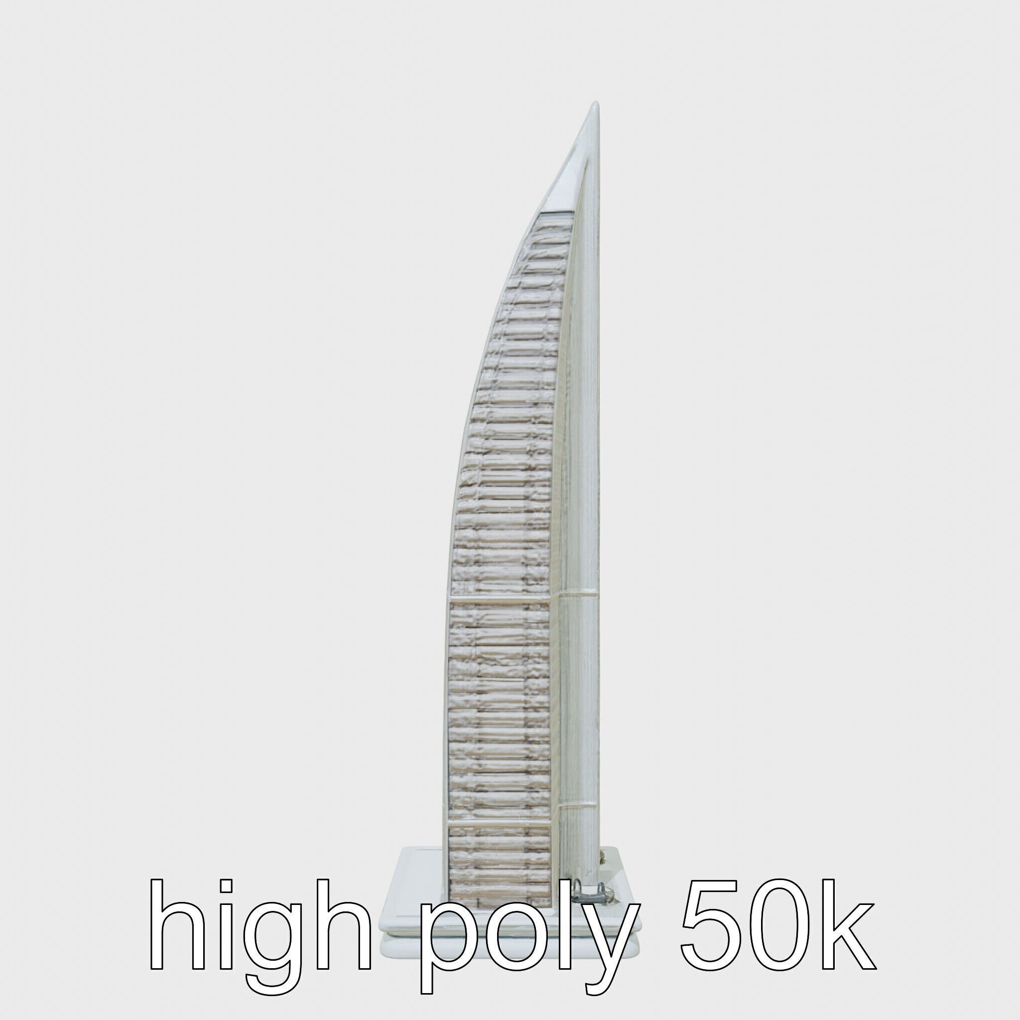 Futuristic Skyscraper Architectural Structure Low-poly 3D model_25