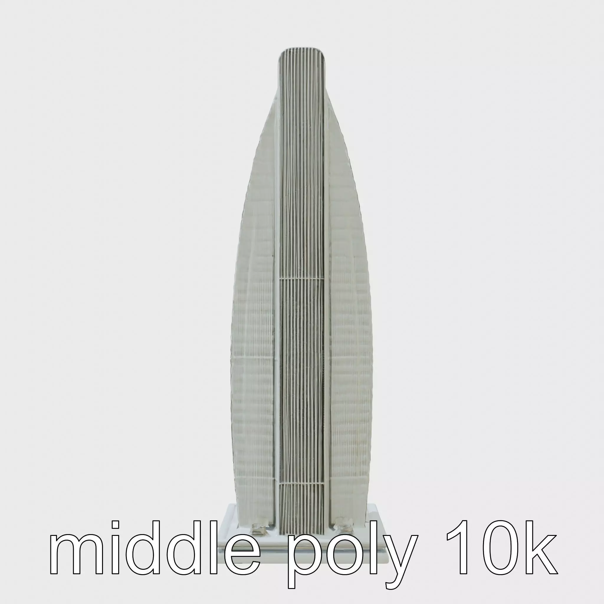 Futuristic Skyscraper Architectural Structure Low-poly 3D model_0