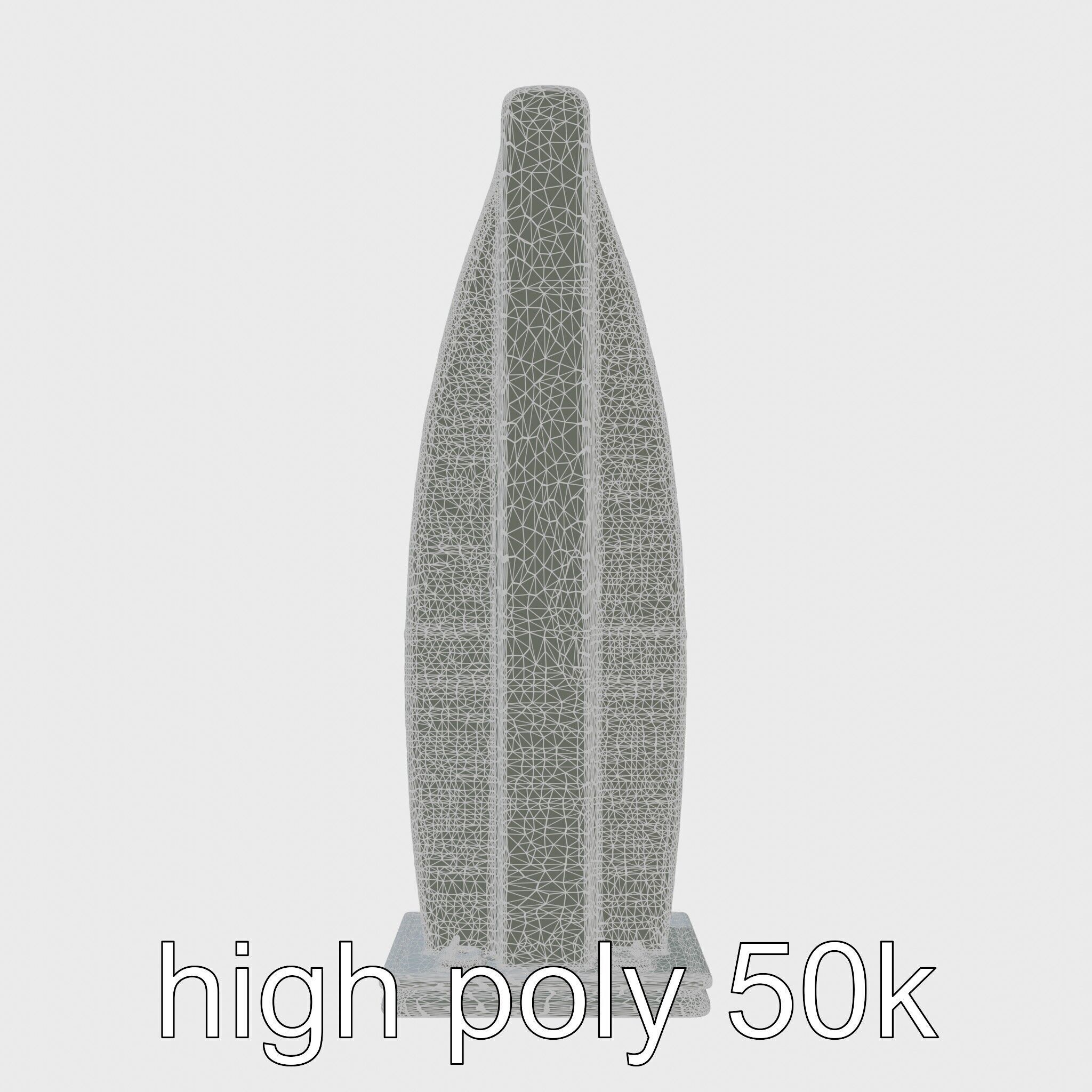 Futuristic Skyscraper Architectural Structure Low-poly 3D model_28
