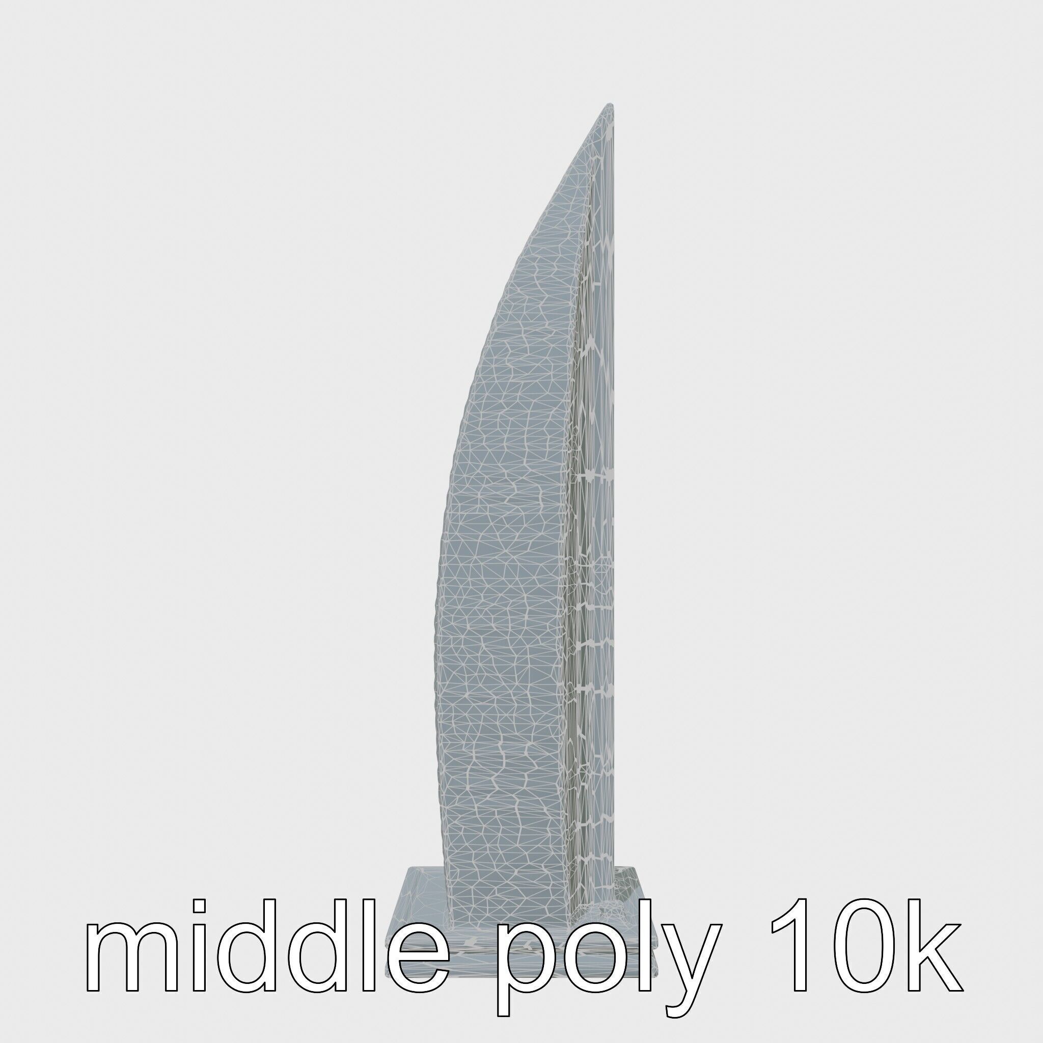 Futuristic Skyscraper Architectural Structure Low-poly 3D model_20
