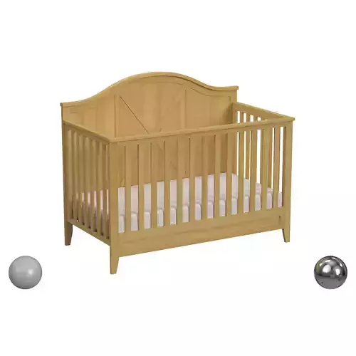 Farmhouse X Crib in Honey 3D model